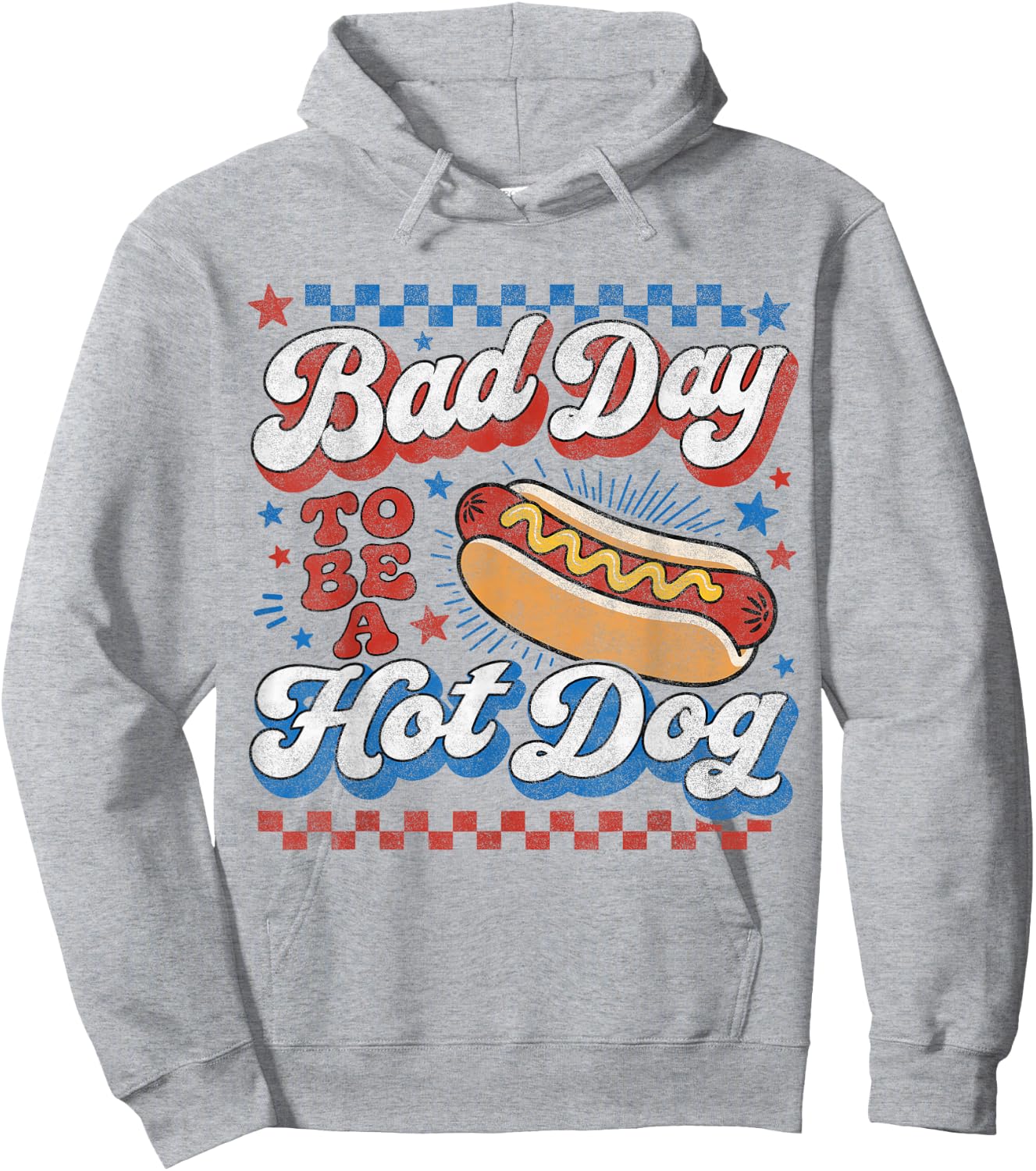 Bad Day to Be A Hot Dog Funny BBQ Grilling 4th of July BBQ Hoodie - Hoodie | Ash
