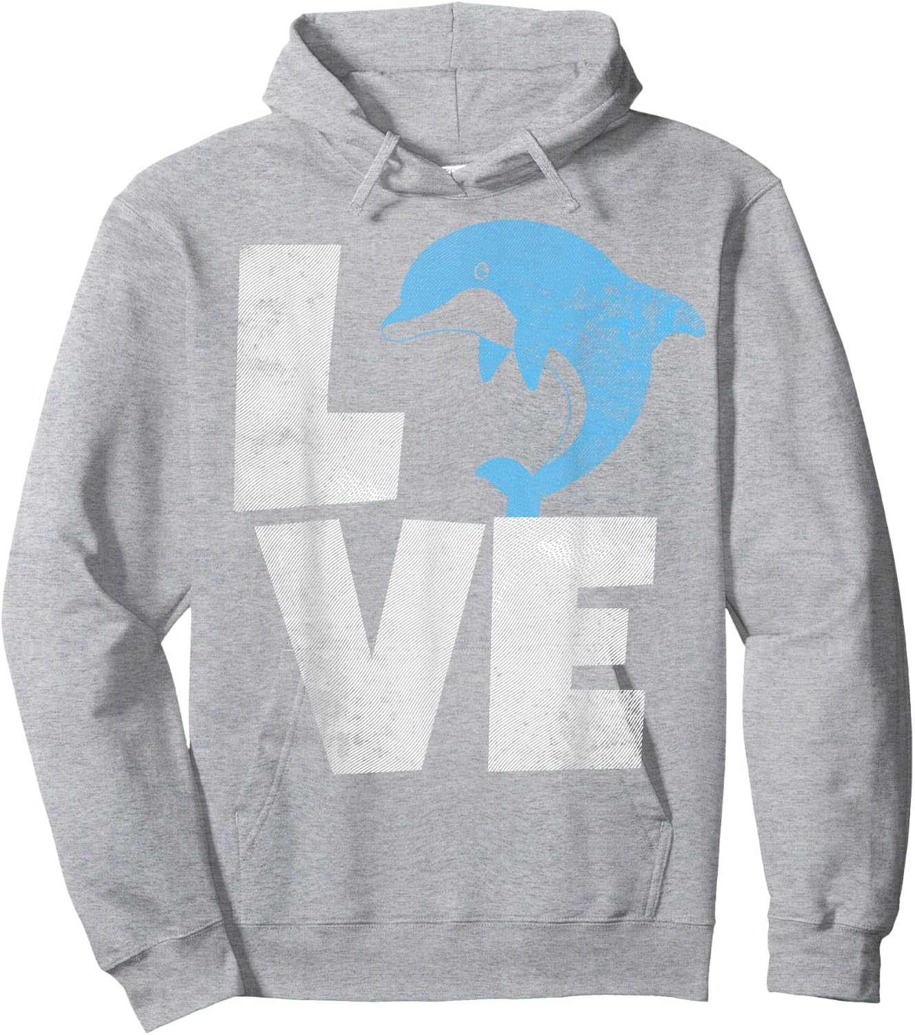 Love Heart Dolphins Dolpin Lover Ocean Sea Animal Hoodie - Hoodie | Ash