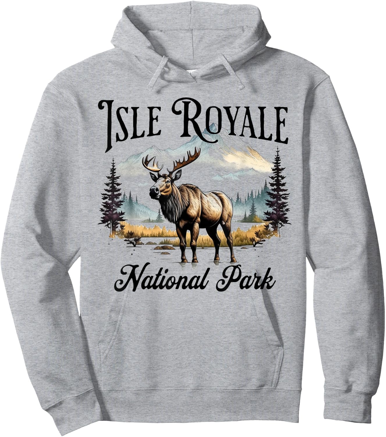 Isle Royale National Park Hoodie - Hoodie | Ash