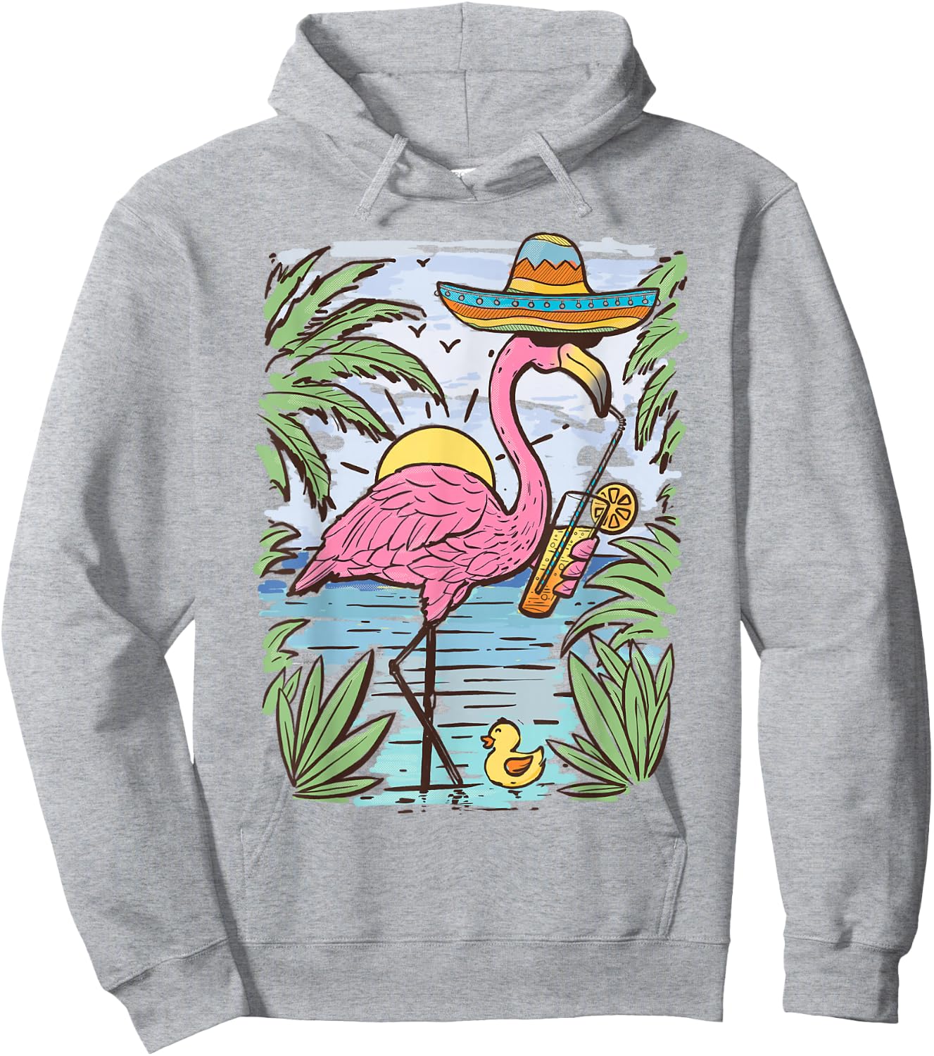 Flamingo Hoodie - Hoodie | Ash