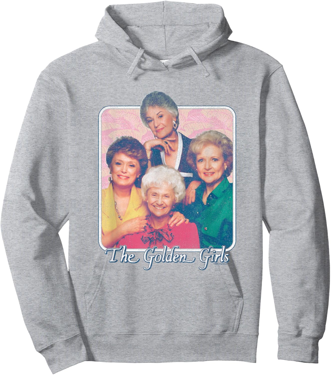 The Golden Girls Iconic Characters Group Shot Retro Poster , White Hoodie - Hoodie | Ash