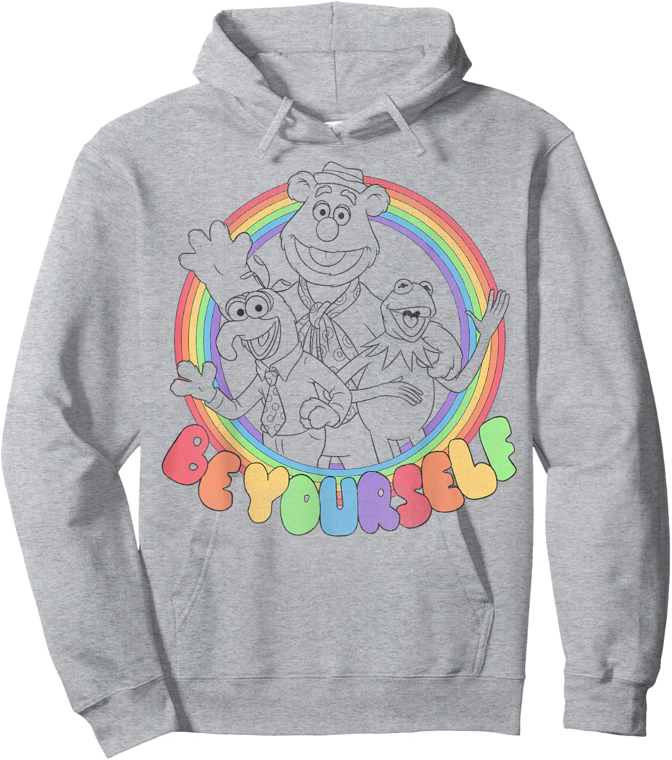 Disney The Muppets Be Yourself Rainbow Hoodie - Hoodie | Ash