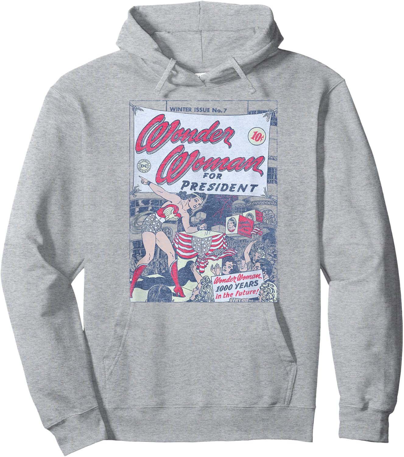 Wonder Woman For President Comic Cover Hoodie - Hoodie | Ash