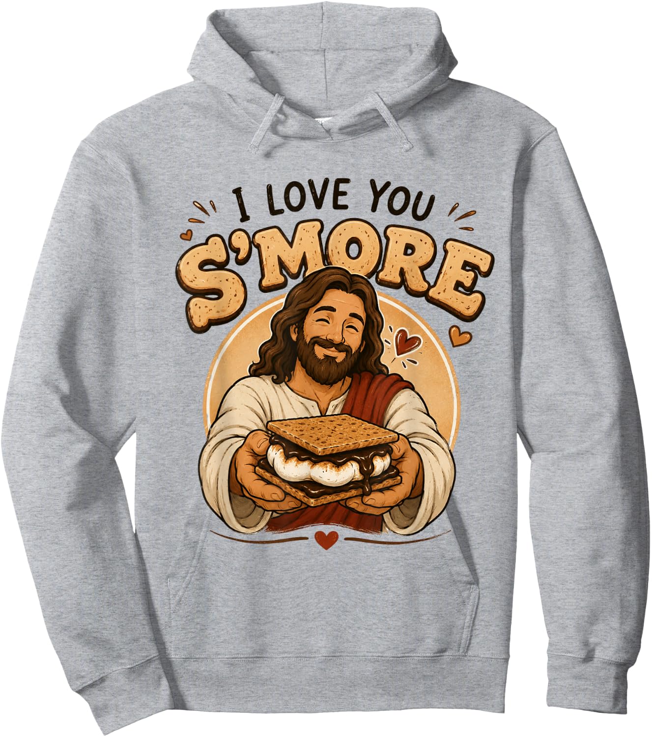 I Love You S'More Than You Know Funny Christian Camping Hoodie - Hoodie | Ash