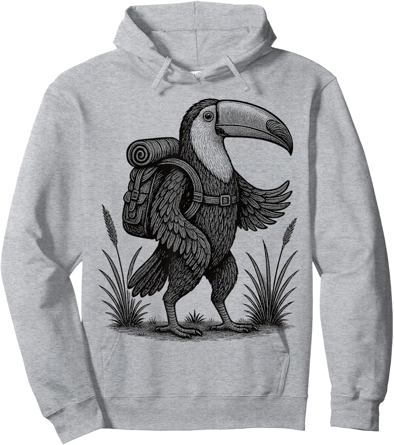 Hiking Toucan Hiking Nature Tropical Jungle Bird Lovers Hoodie - Hoodie | Ash