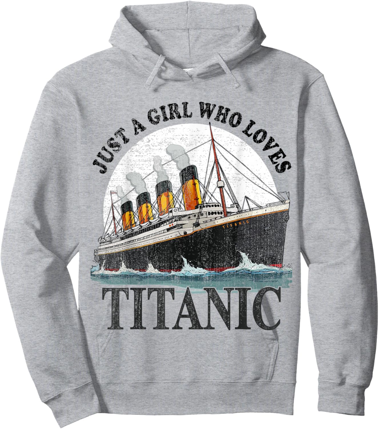 Ship Just A Girl Who Loves Titanic Boat Titanic Girls Woman Hoodie - Hoodie | Ash
