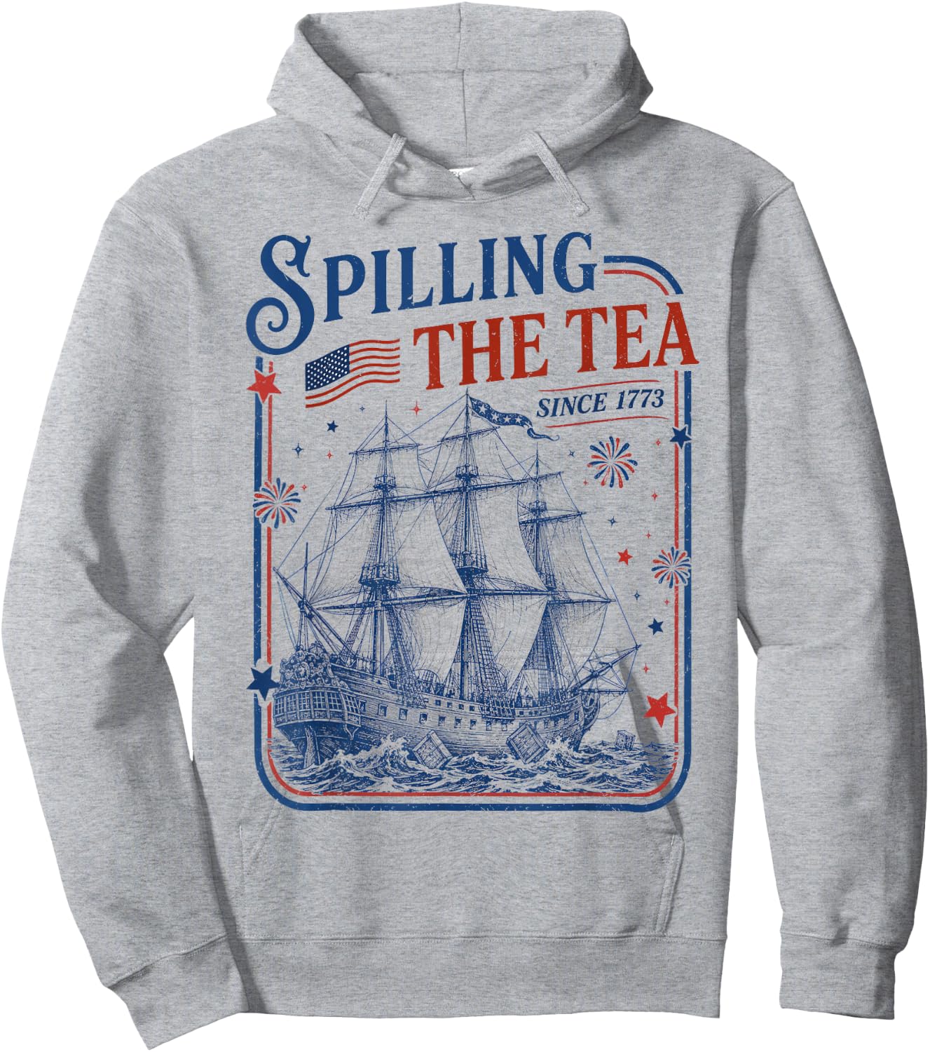 Spilling The Tea Since 1773 Vintage Us History Teacher Hoodie - Hoodie | Ash