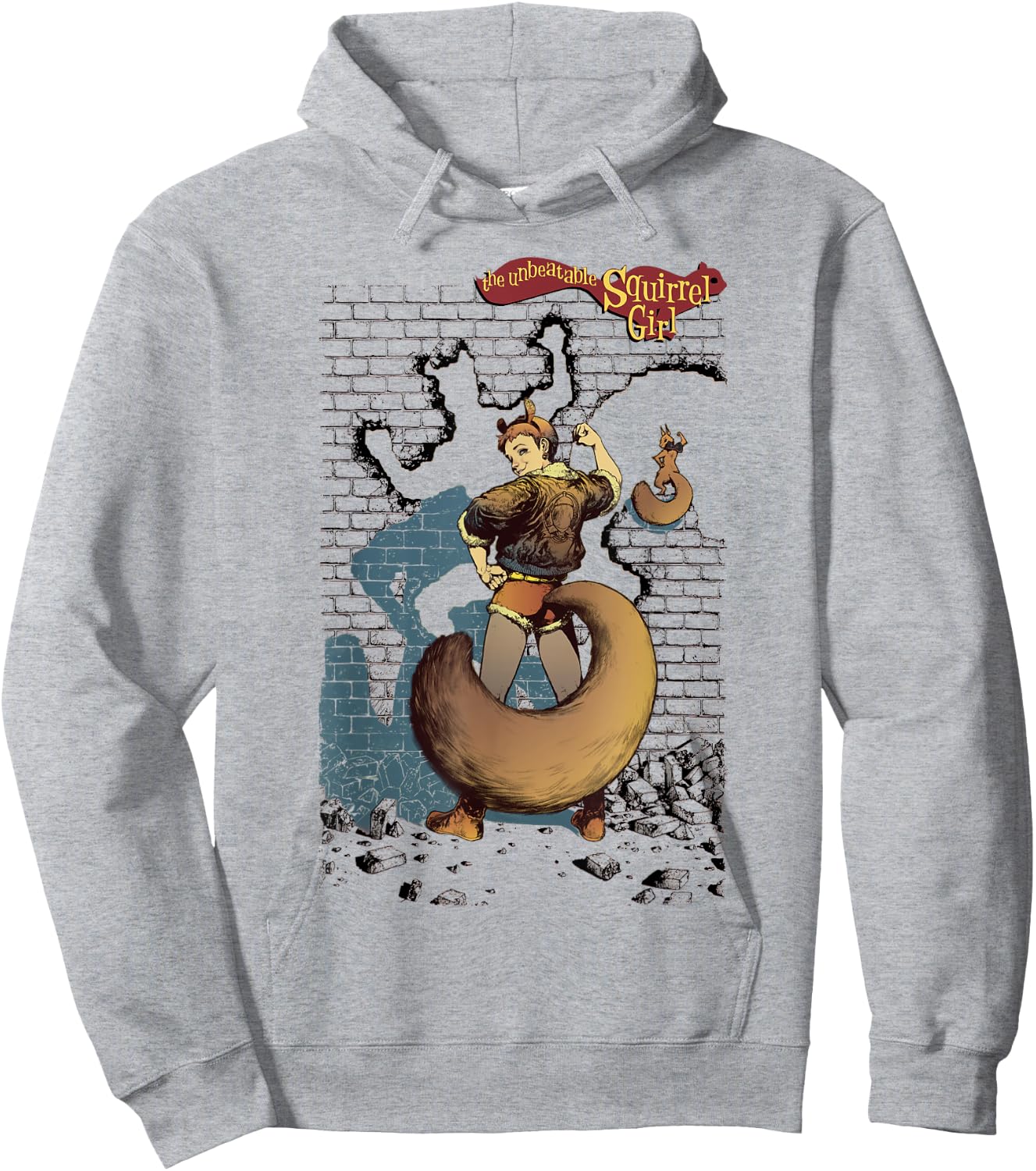 Marvel The Unbeatable Squirrel Girl Strength Title Logo Hoodie - Hoodie | Ash