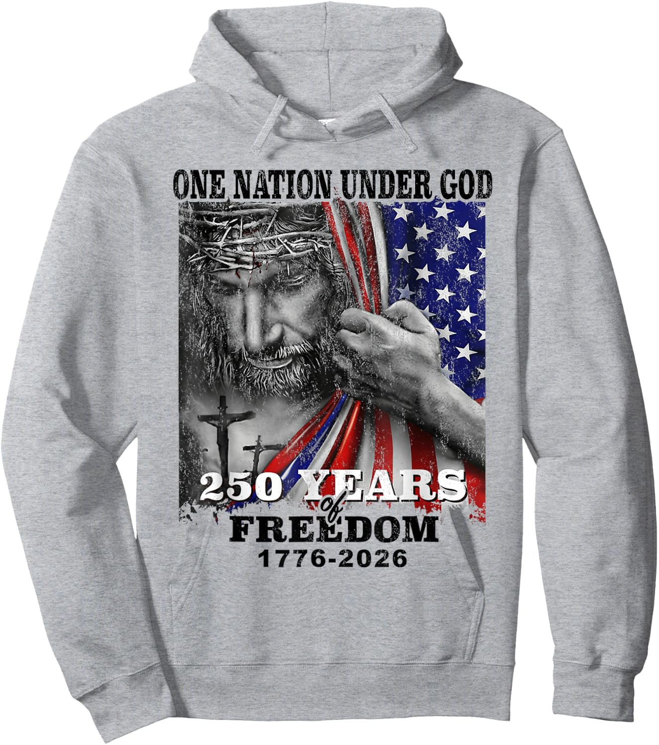 250 Years American 250th 4th of July Anniversary 1776-2026 Hoodie - Hoodie | Ash