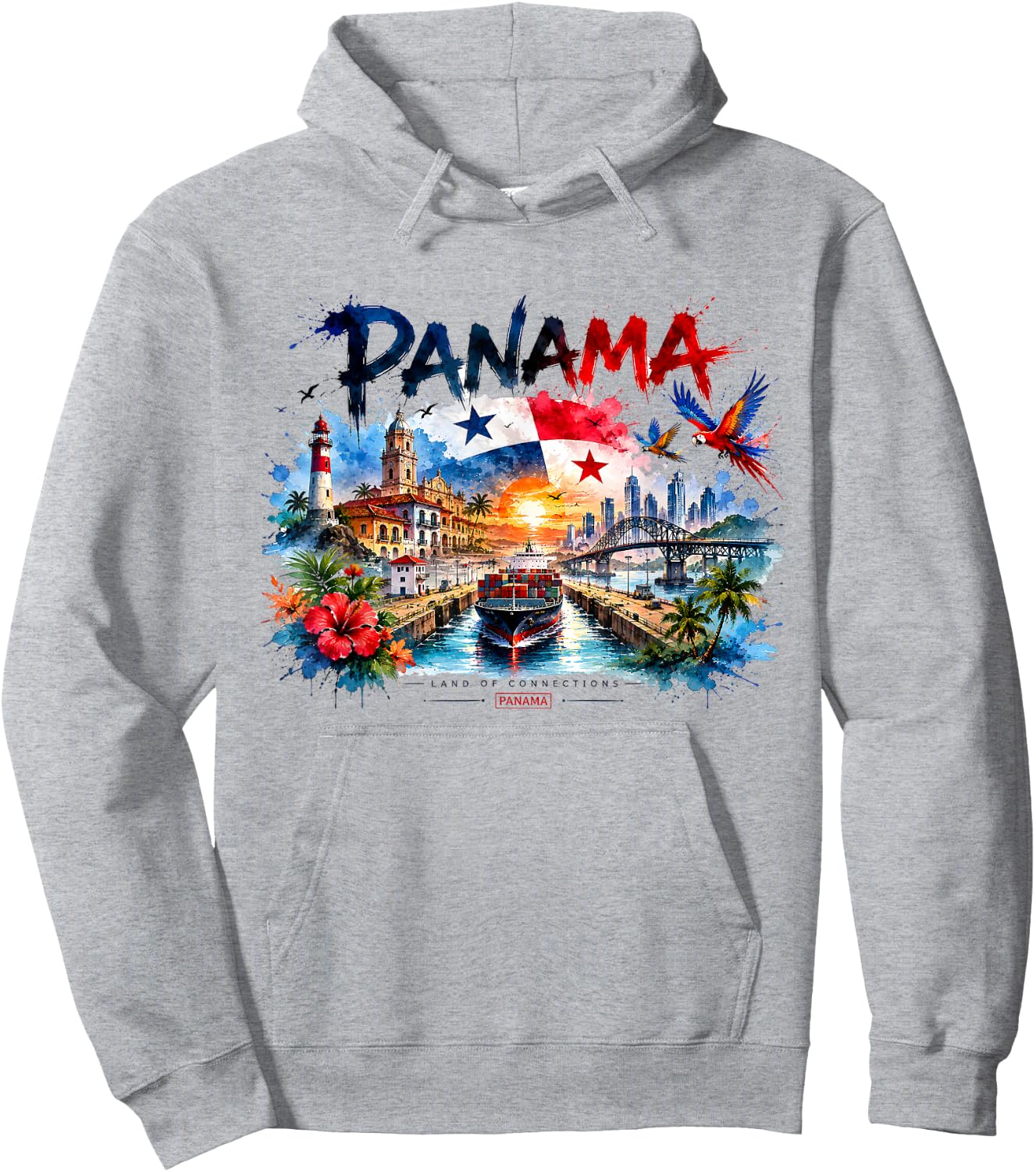 Panama Flag , Panamanian , Panama Flag Hoodie - Hoodie | Ash
