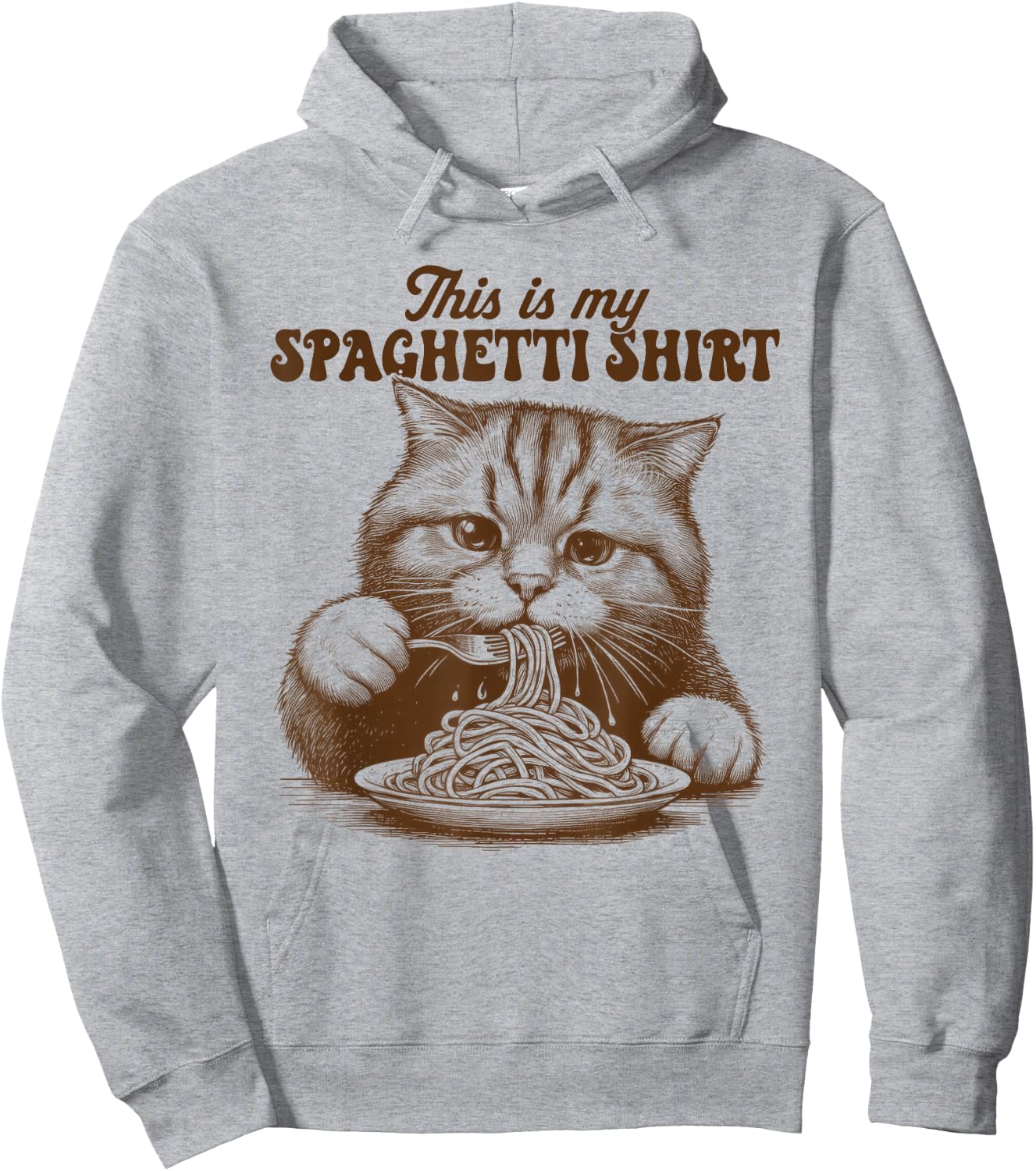 Spaghetti Pasta Cat Lover This Is My Spaghetti Italian Women Hoodie - Hoodie | Ash