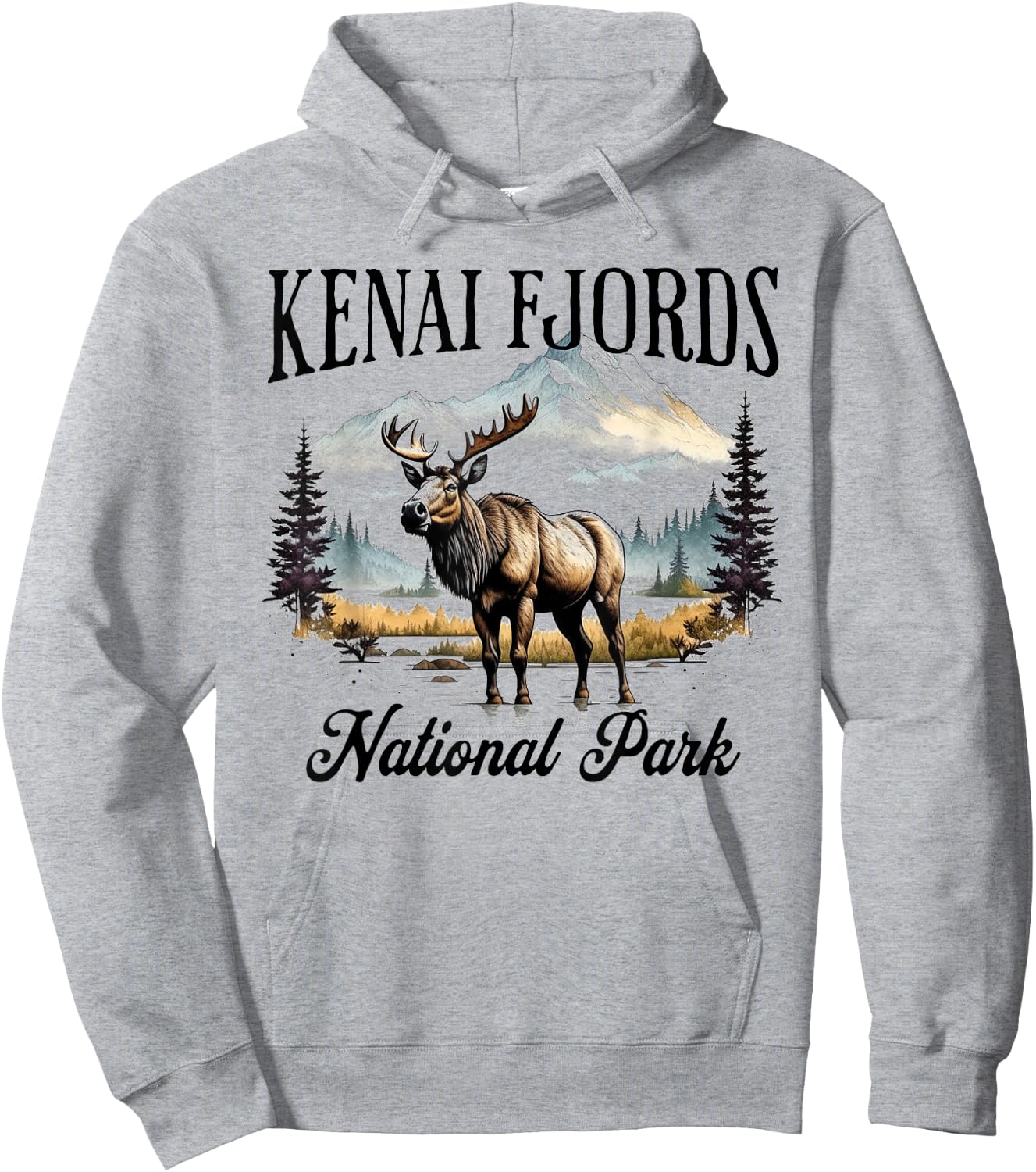 Kenai Fjords National Park Hoodie - Hoodie | Ash