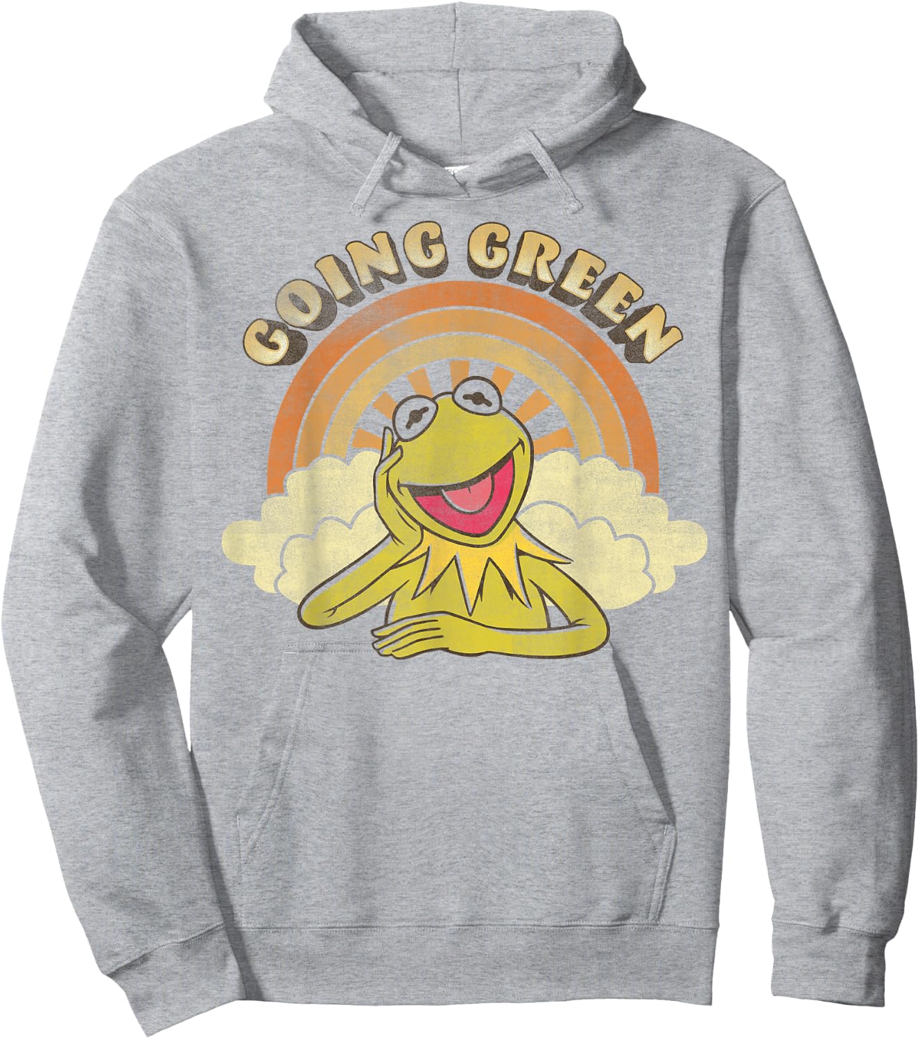 Disney The Muppets Kermit The Frog Going Green Sunrise Hoodie - Hoodie | Ash