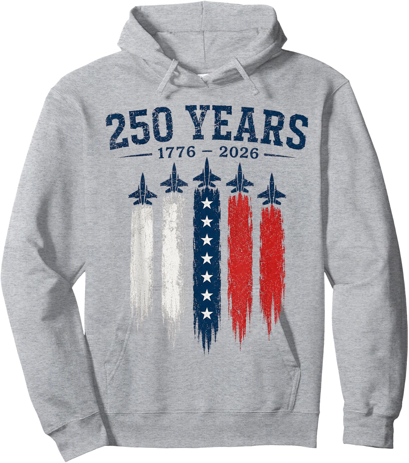 250 Years 250th Anniversary USA 4th of July 1776 2026 Hoodie - Hoodie | Ash