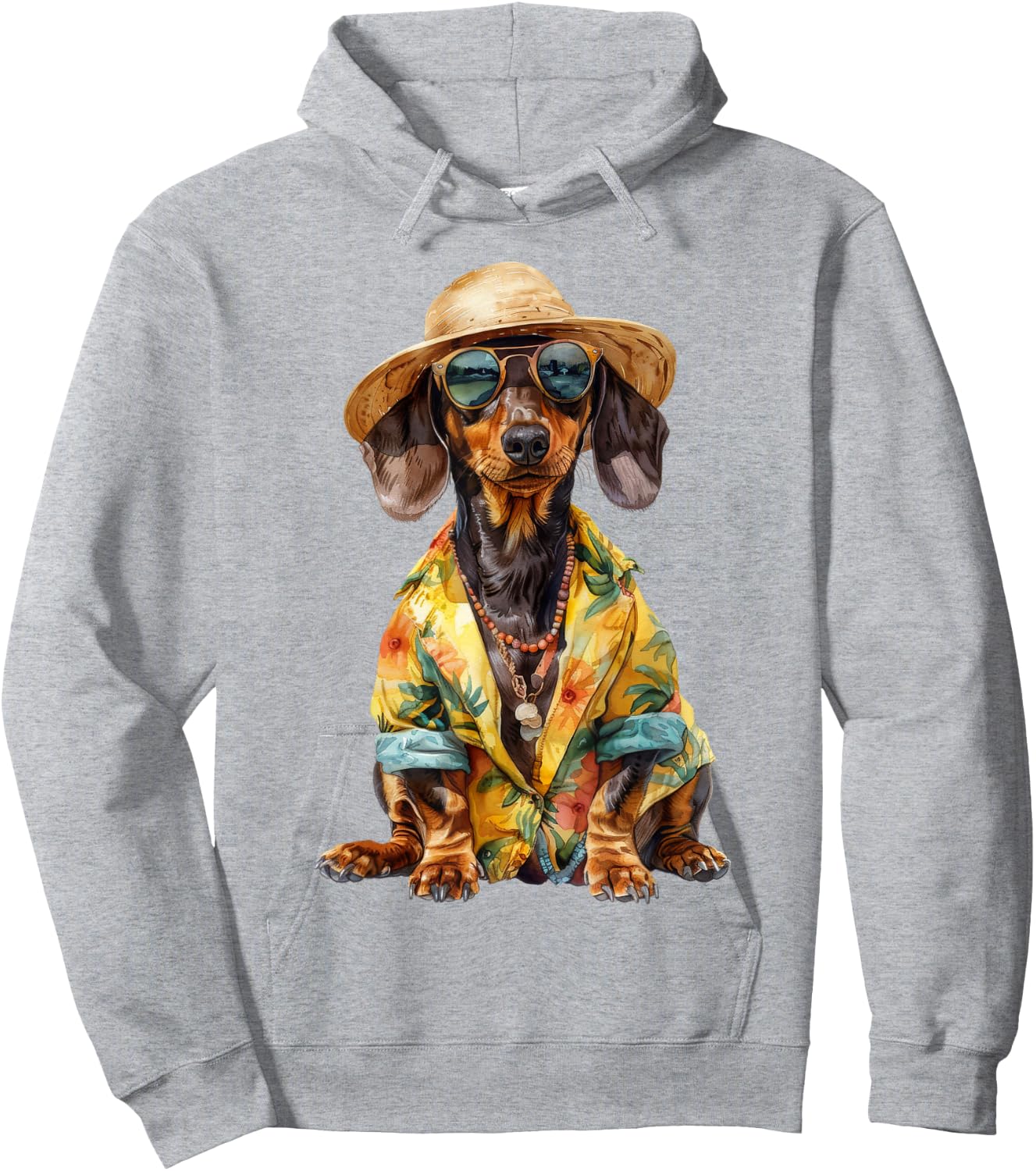 Summer Dog Dackel & Dachshund Hoodie - Hoodie | Ash