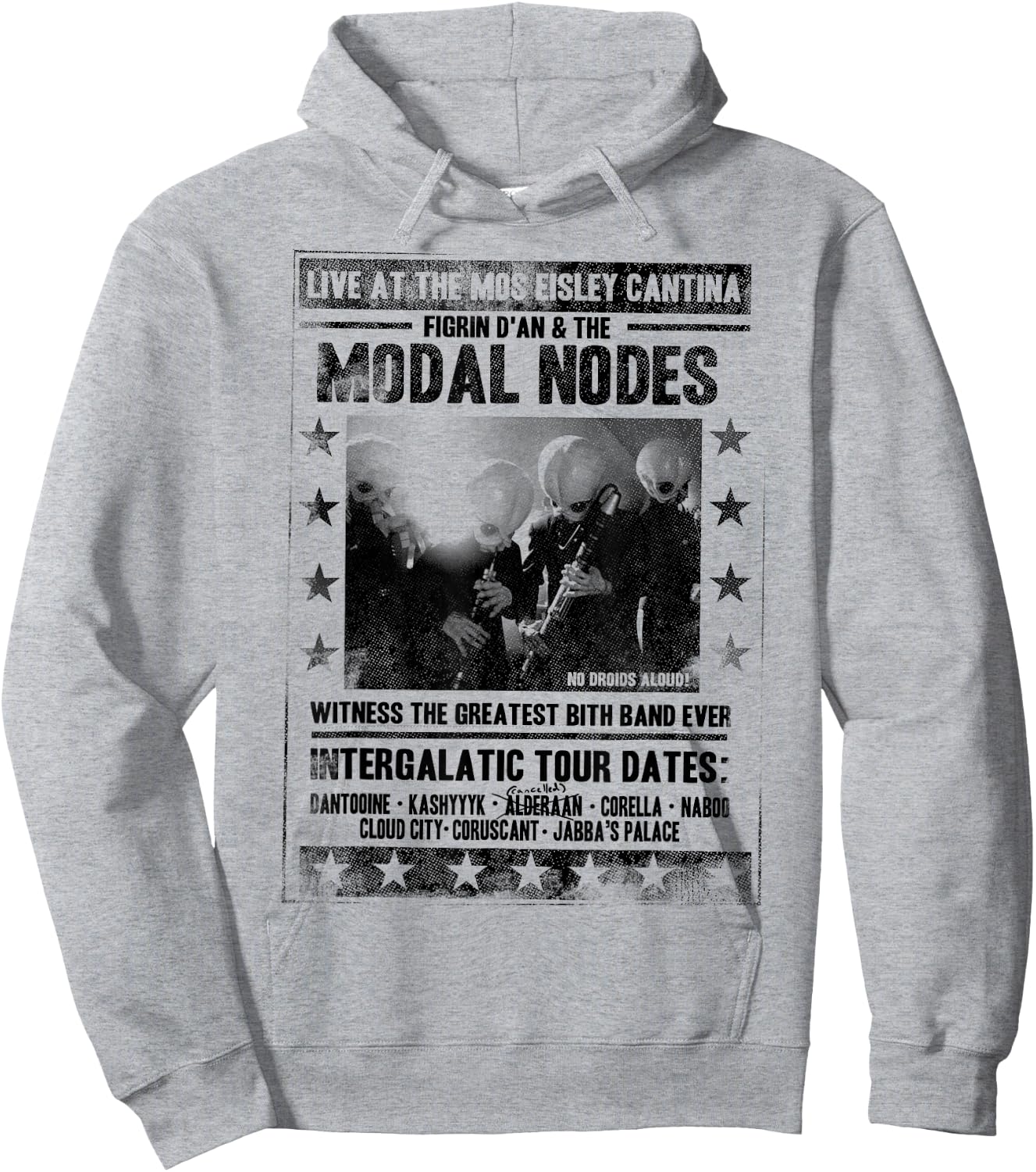 Star Wars The Cantina Band Poster Flyer Graphic Hoodie - Hoodie | Ash