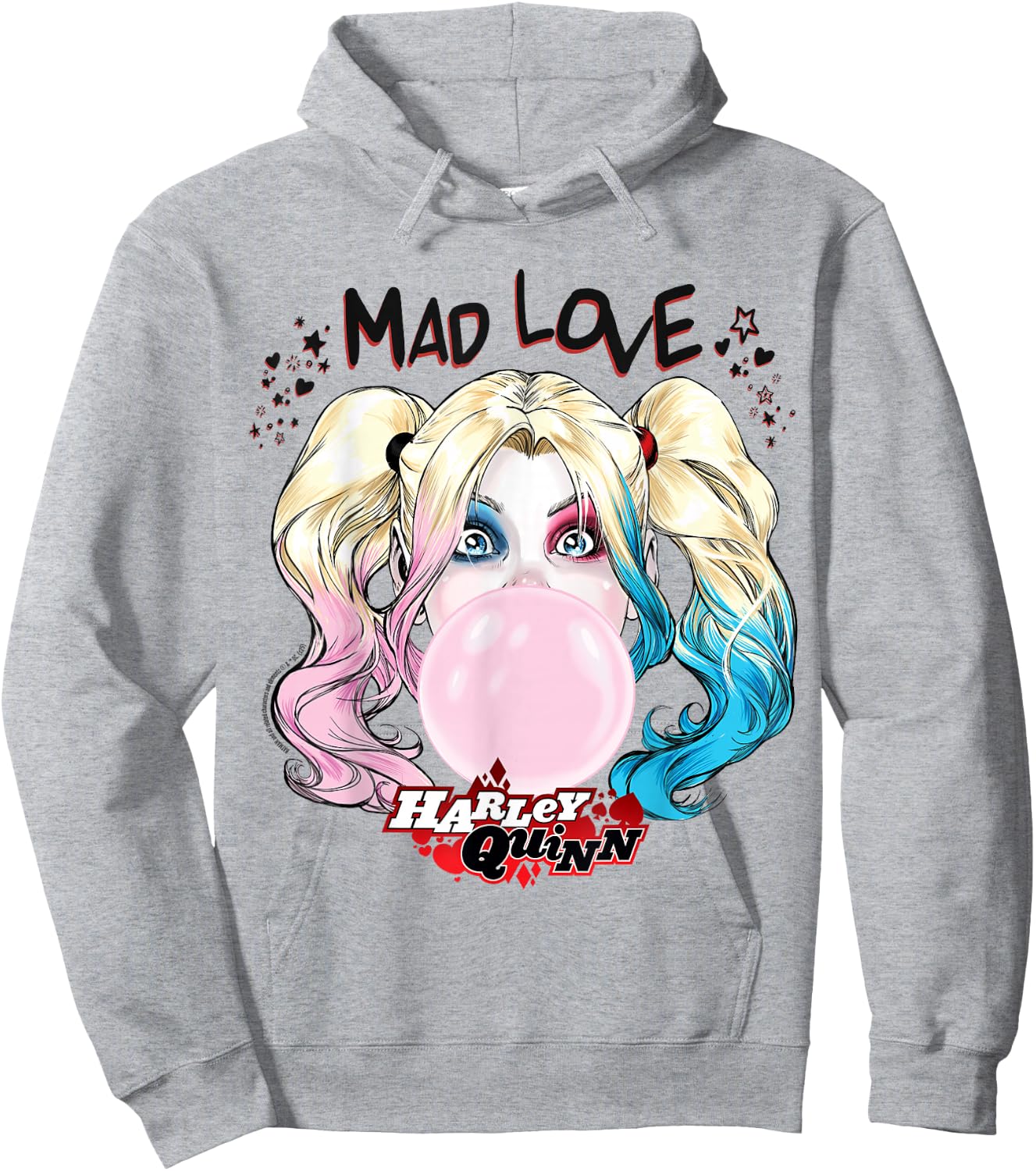 Batman Harley Quinn Bubblegum Mad Love , White Hoodie - Hoodie | Ash