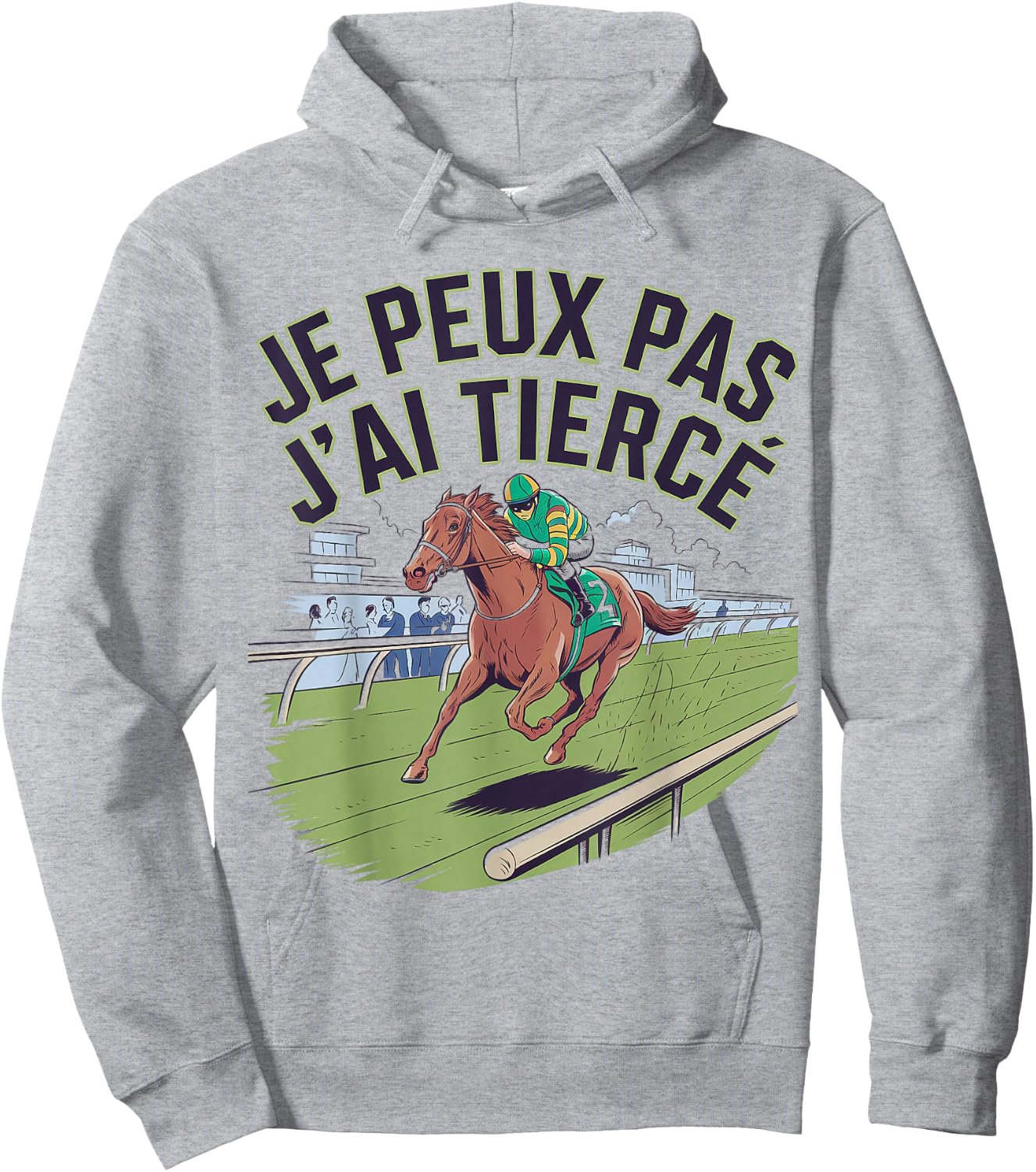 Je peux pas j'ai Tiercé , grey, S Hoodie - Hoodie | Ash