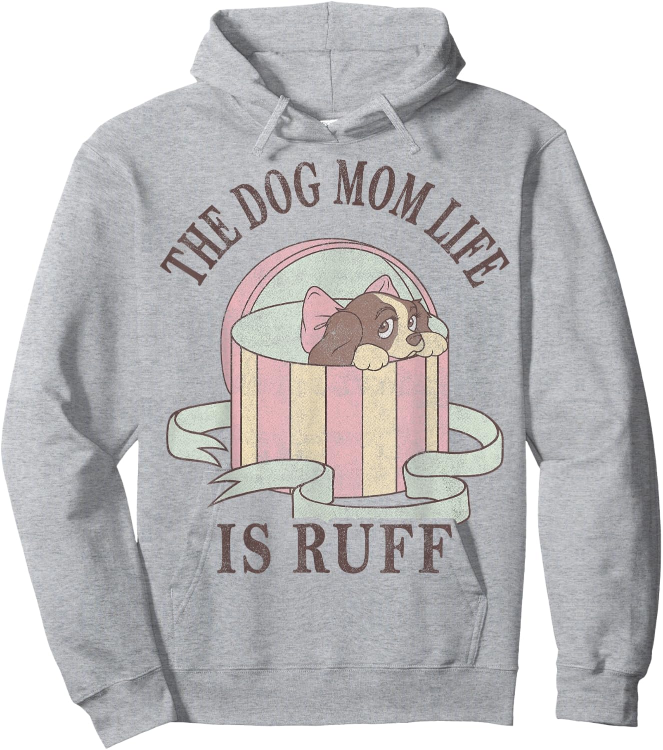 Disney Lady And The Tramp The Dog Mom Life Is Ruff Hoodie - Hoodie | Ash