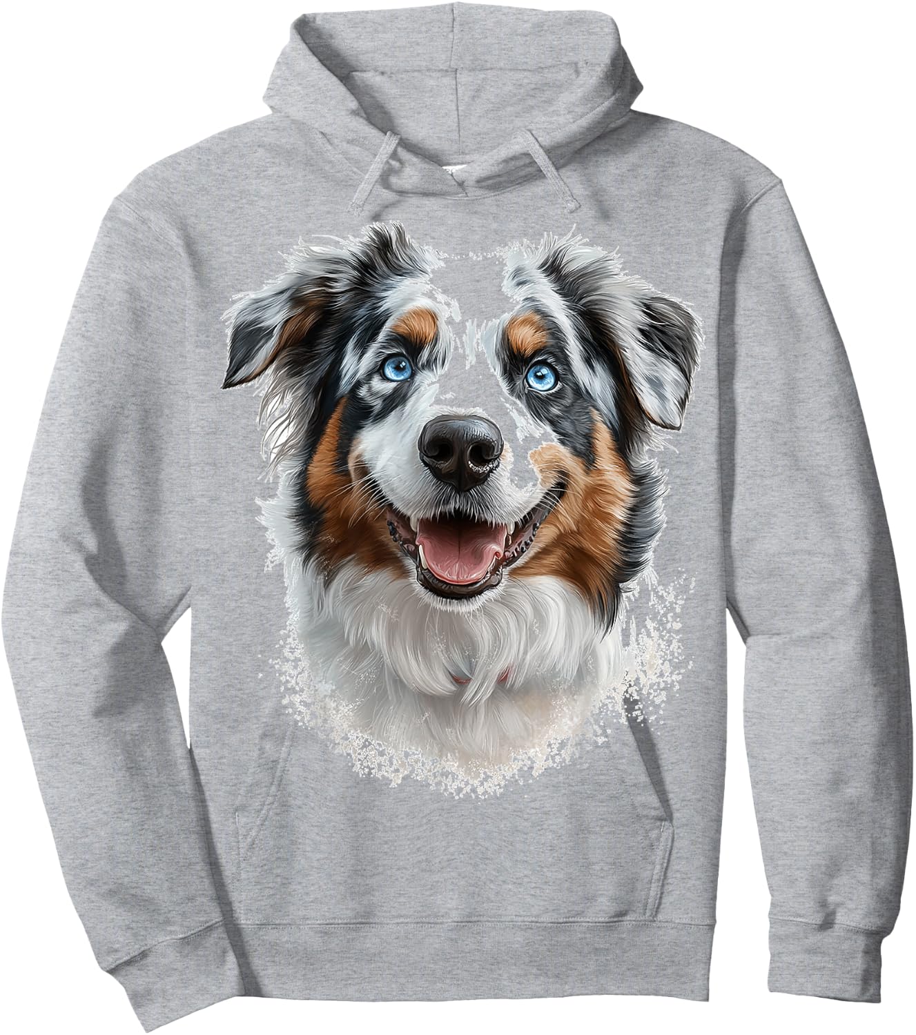Australian Shepherd Dog Motif Pet Art Australian Shepherd Women Kids Hoodie - Hoodie | Ash