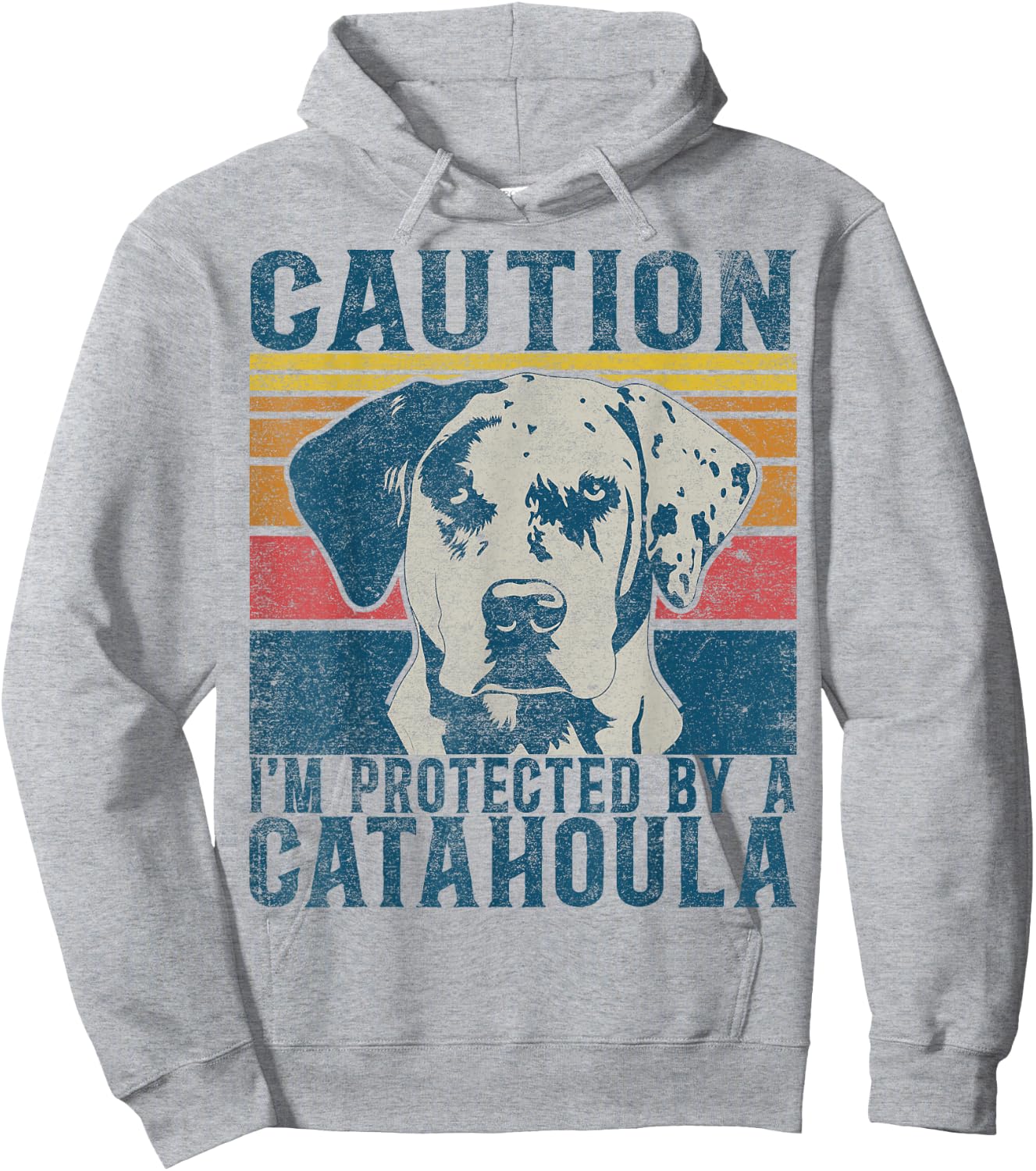 Louisiana Catahoula Leopard Dog Collar Louisiana State Dog Hoodie - Hoodie | Ash
