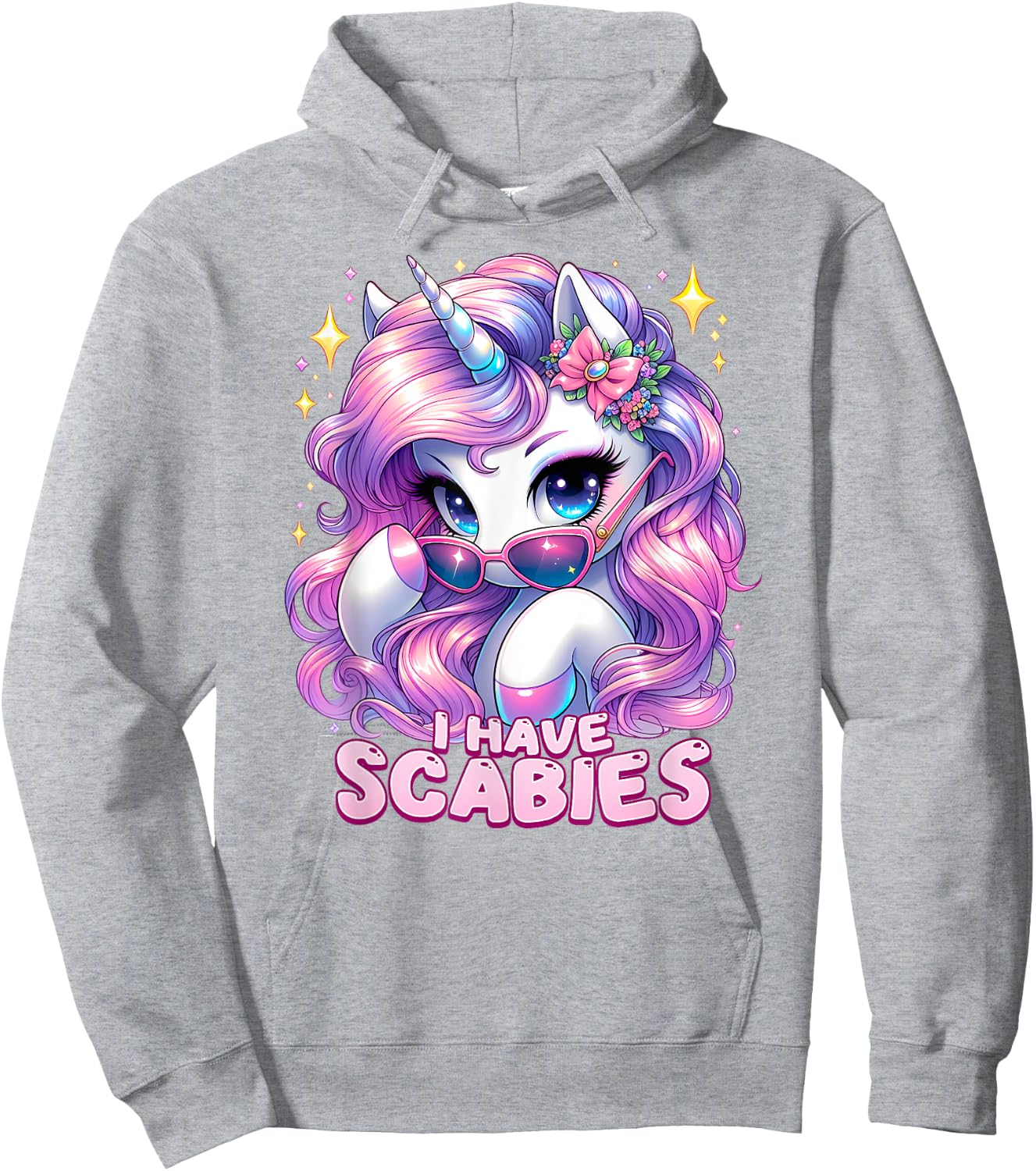 I HAVE SCABIES Unhinged Adult Humor Embarrassing Gag Gift Hoodie - Hoodie | Ash