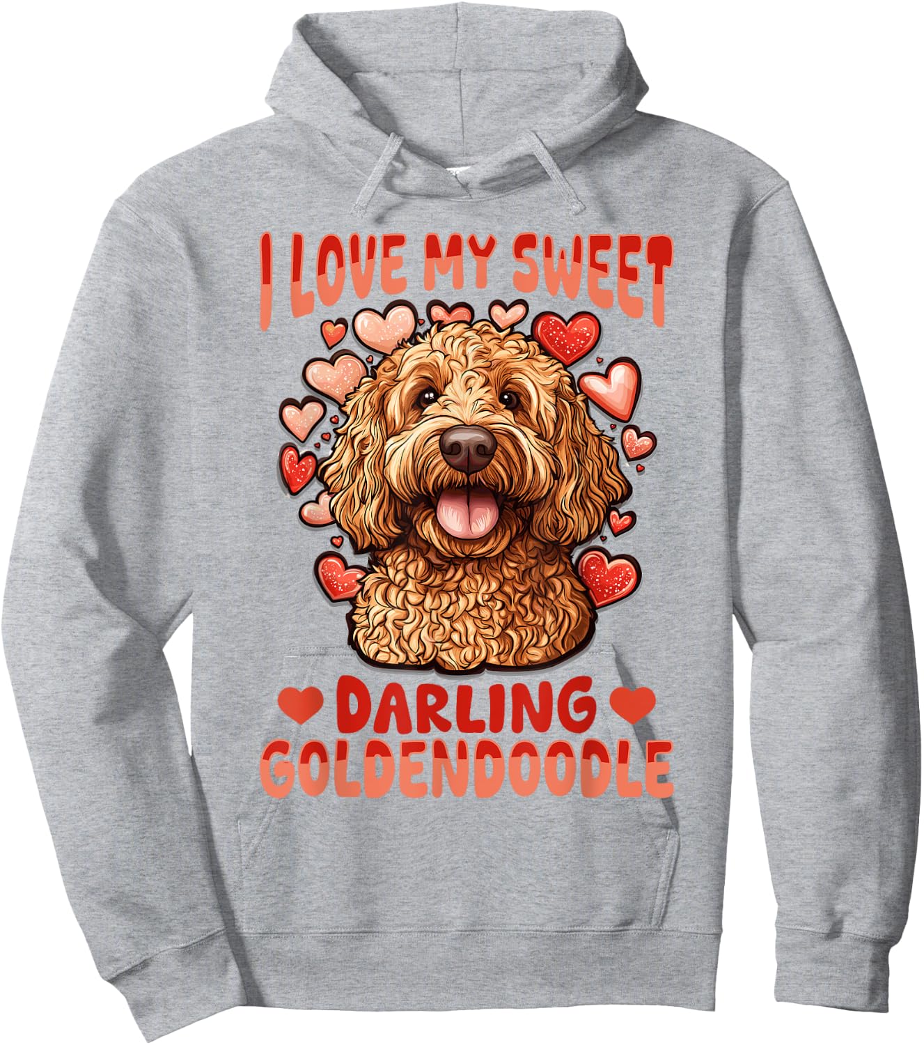 Goldendoodle Dog Breed I Love My Sweet Darling Goldendoodle Men Women Kids Hoodie - Hoodie | Ash