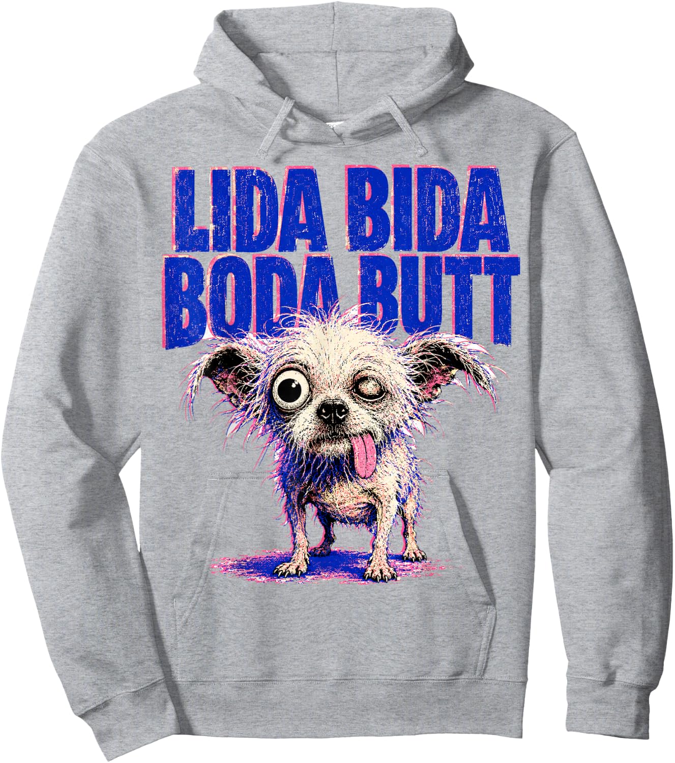 LIDA Bida Boda Butt Old Dog Debra Chihuahua Hoodie - Hoodie | Ash