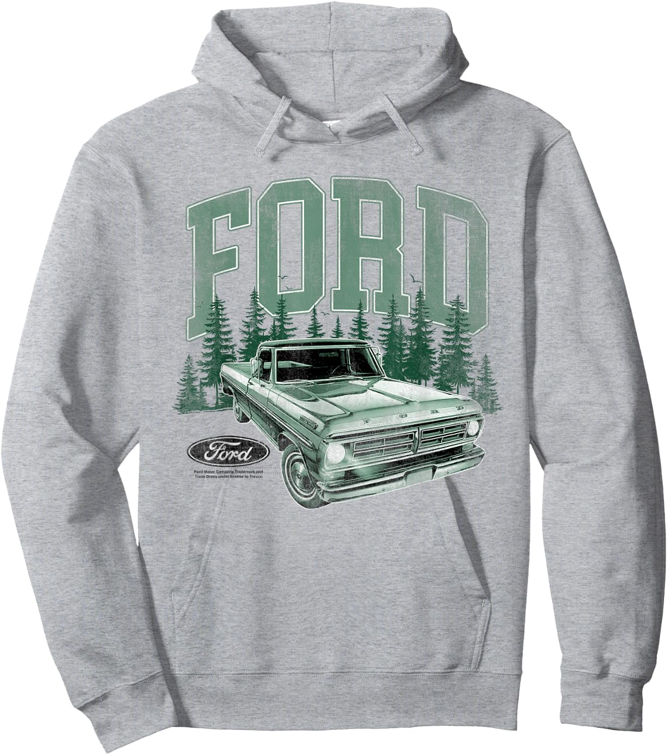 Ford Trucks F150 Pickup Forest Hoodie - Hoodie | Ash