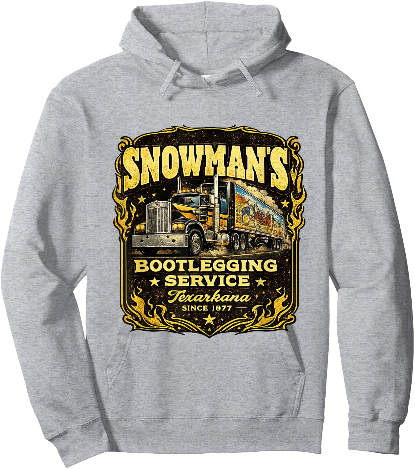 Snowman's Bootlegging Service Texarkana to Atlanta Hoodie - Hoodie | Ash