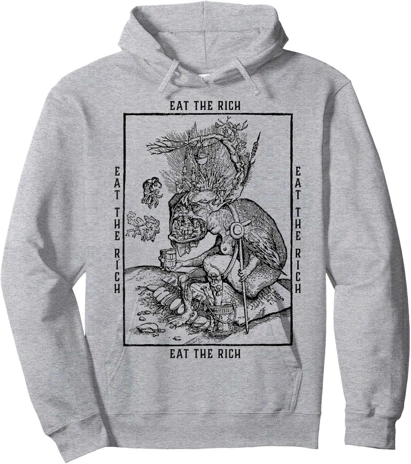 Essen Sie die Reichen | Antikapitalist | Kommunist | Sozialistisch Hoodie - Hoodie | Ash