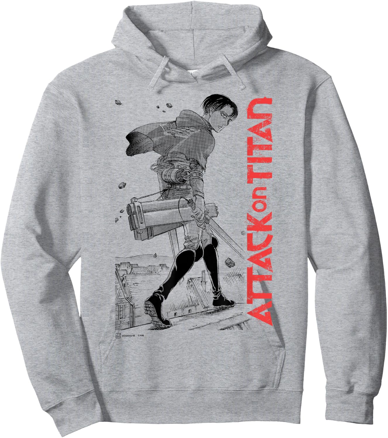 Attack on Titan Levi Ackerman Japanese Manga Epic Portrait Hoodie - Hoodie | Ash