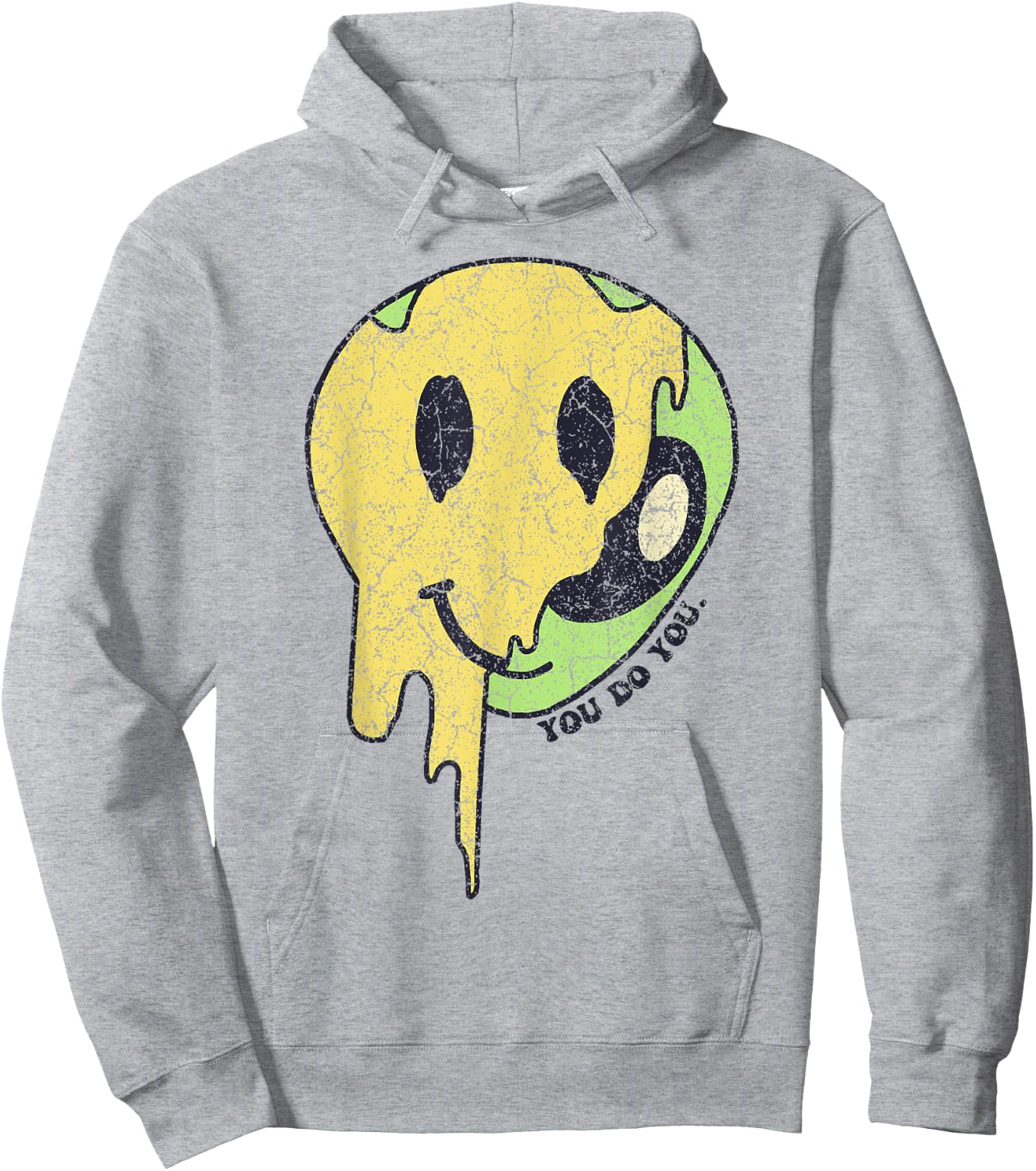 You Do You Smile Face Green Alien Funny UFO Hoodie - Hoodie | Ash