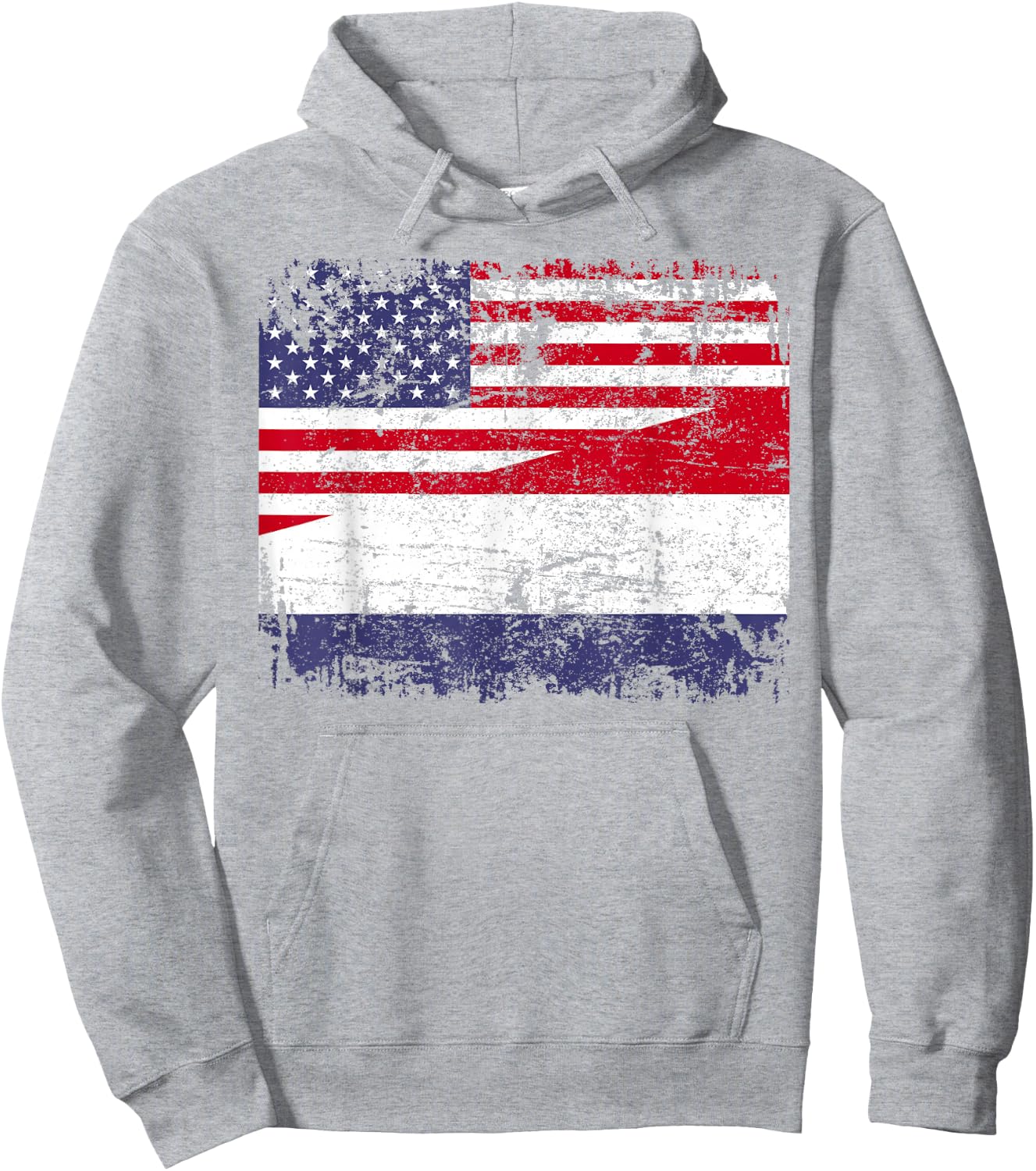 Dutch Roots | Half American Flag | Netherlands Hoodie - Hoodie | Ash