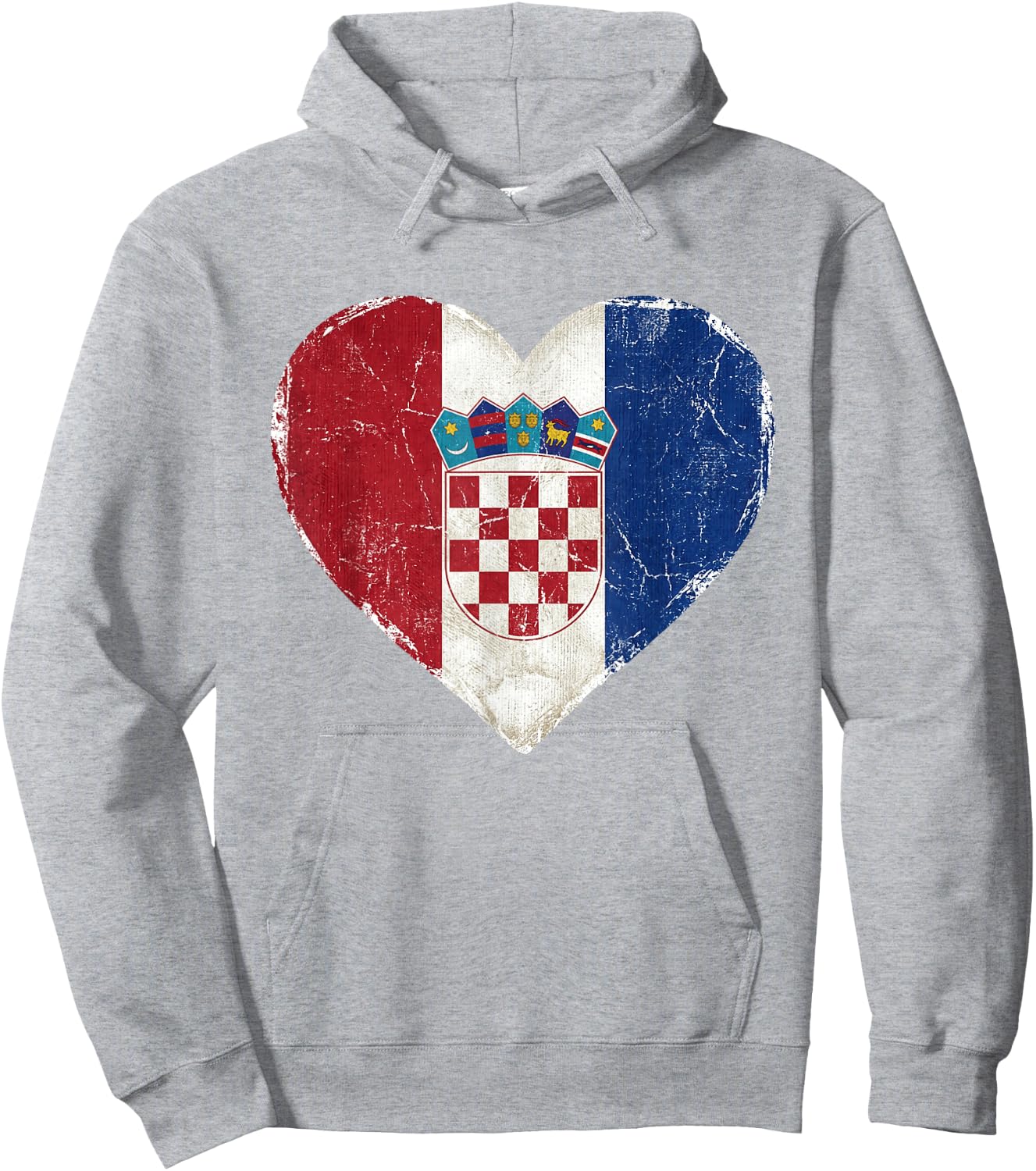 Croatia Hrvatska Flag Zagreb Croatian Jersey Retro Hoodie - Hoodie | Ash