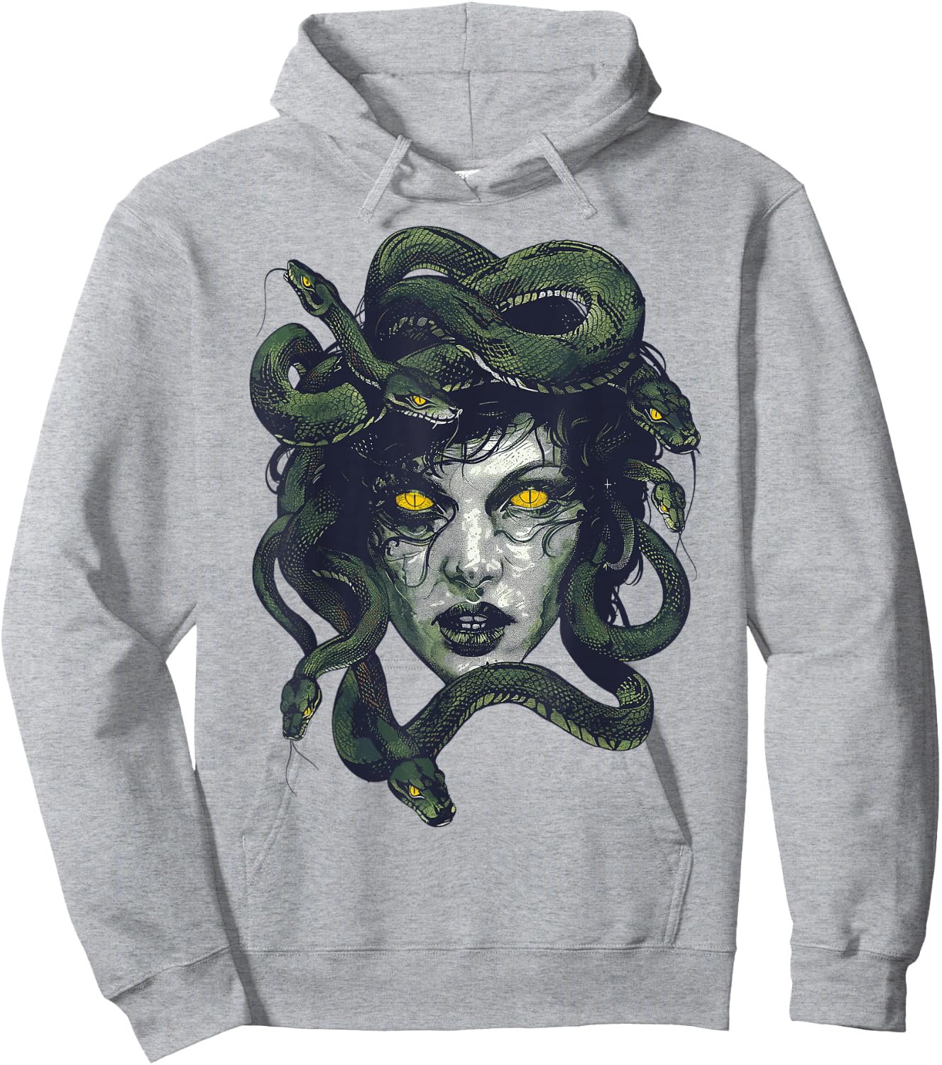 Medusa Greek Mythology Goddess with Snake Hair Hoodie - Hoodie | Ash