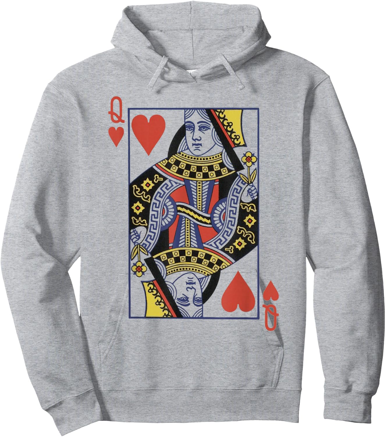 Queen Of Hearts Valentines Day Cool V-Day Couple Matching Hoodie - Hoodie | Ash
