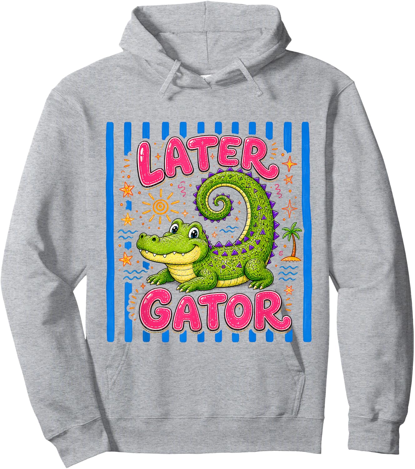 Cute See You Later Gator Crocodile Graphic Boy Girl Toddler Hoodie - Hoodie | Ash