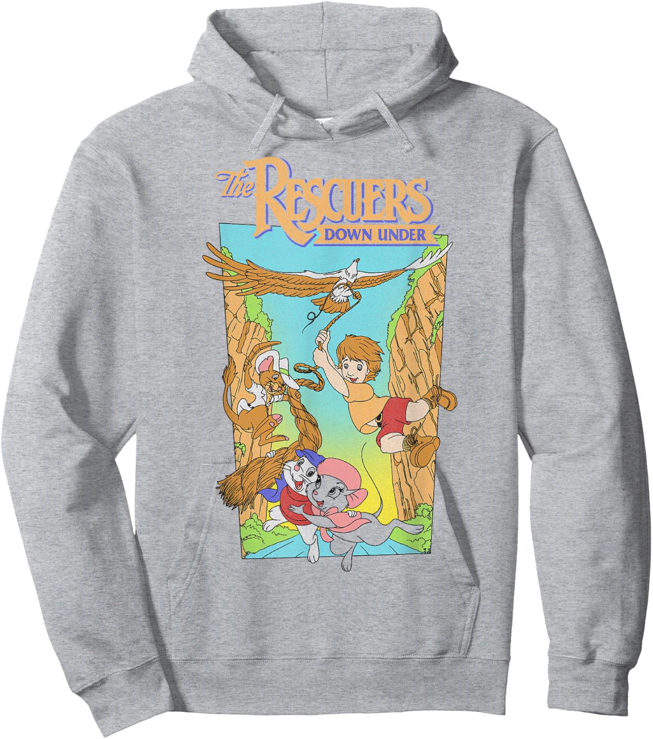 Disney Rescuers Cody Eagle Poster Style Distressed Hoodie - Hoodie | Ash