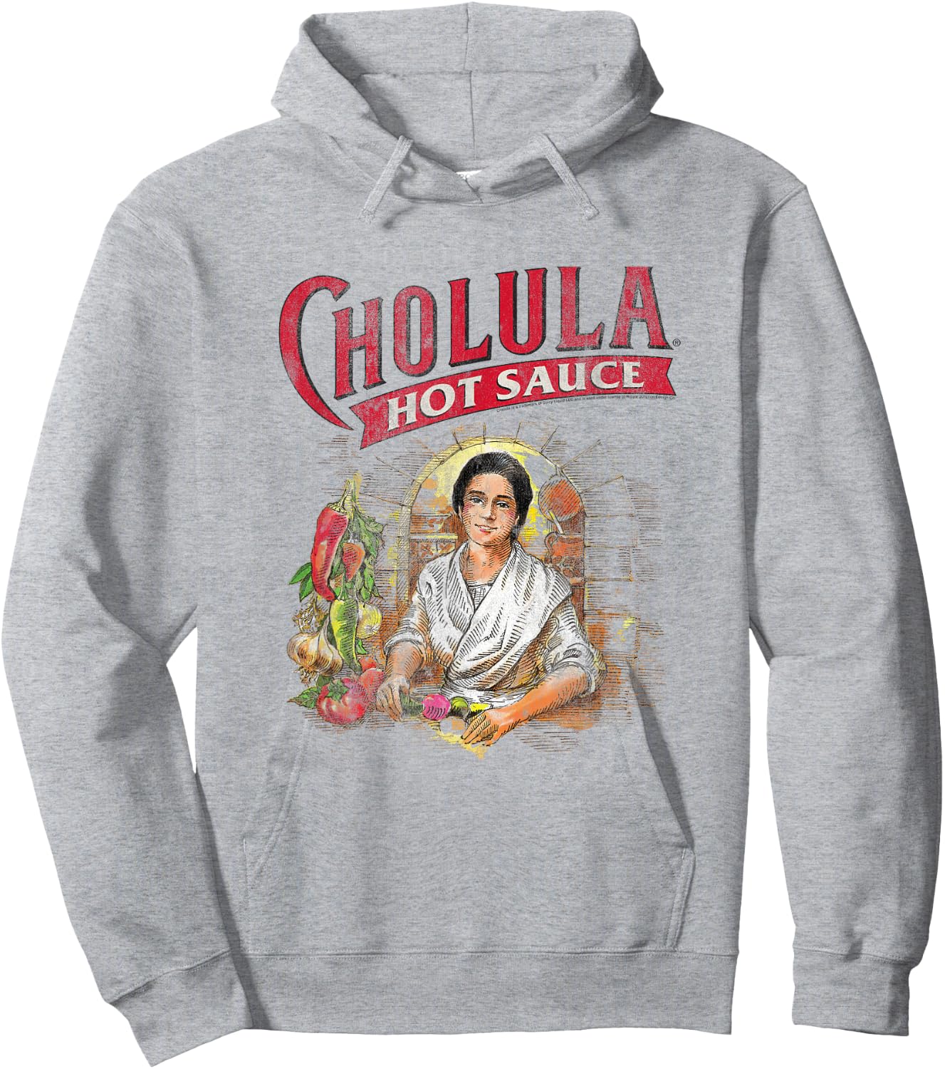 Ripple Junction x Cholula Mother Of Spices Hot Sauce , white, S Hoodie - Hoodie | Ash
