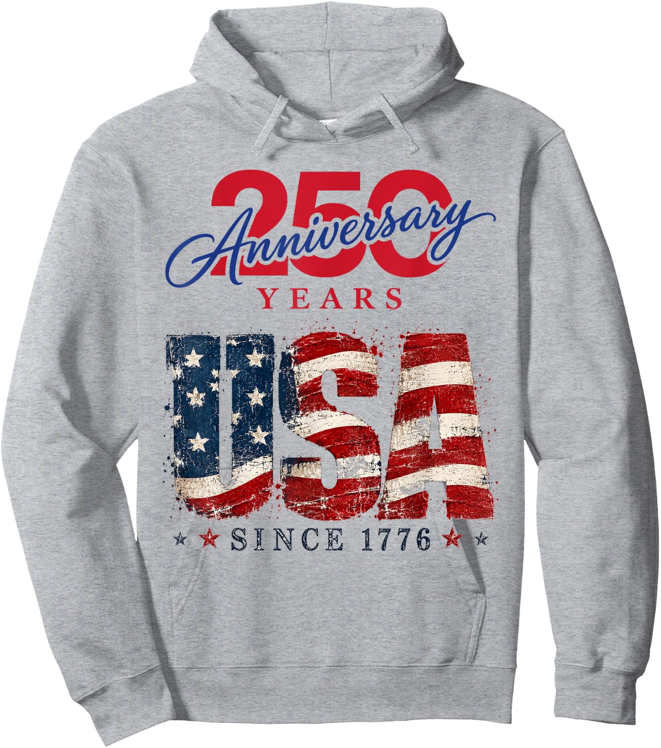 250 Ans de la liberté 250e Anniversaire USA Independence Day Hoodie - Hoodie | Ash