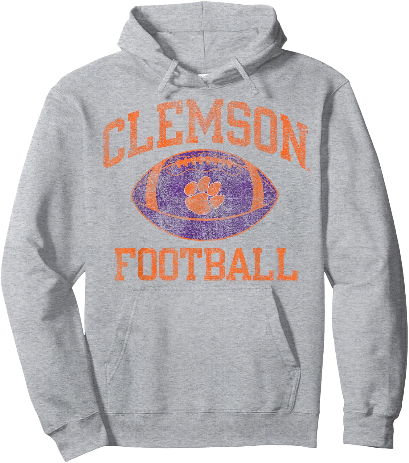 Clemson Tigers Football Intensity White Officially Licensed Hoodie - Hoodie | Ash