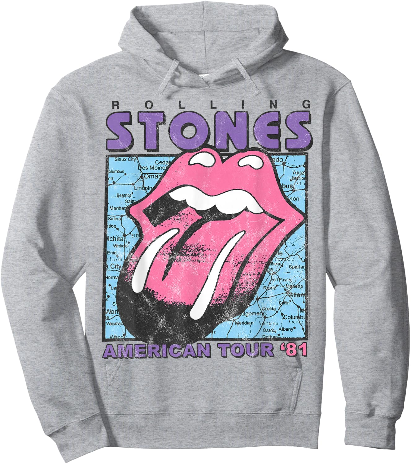 Official The Rolling Stones Tour 81 Grey for Vintage Fans Hoodie - Hoodie | Ash