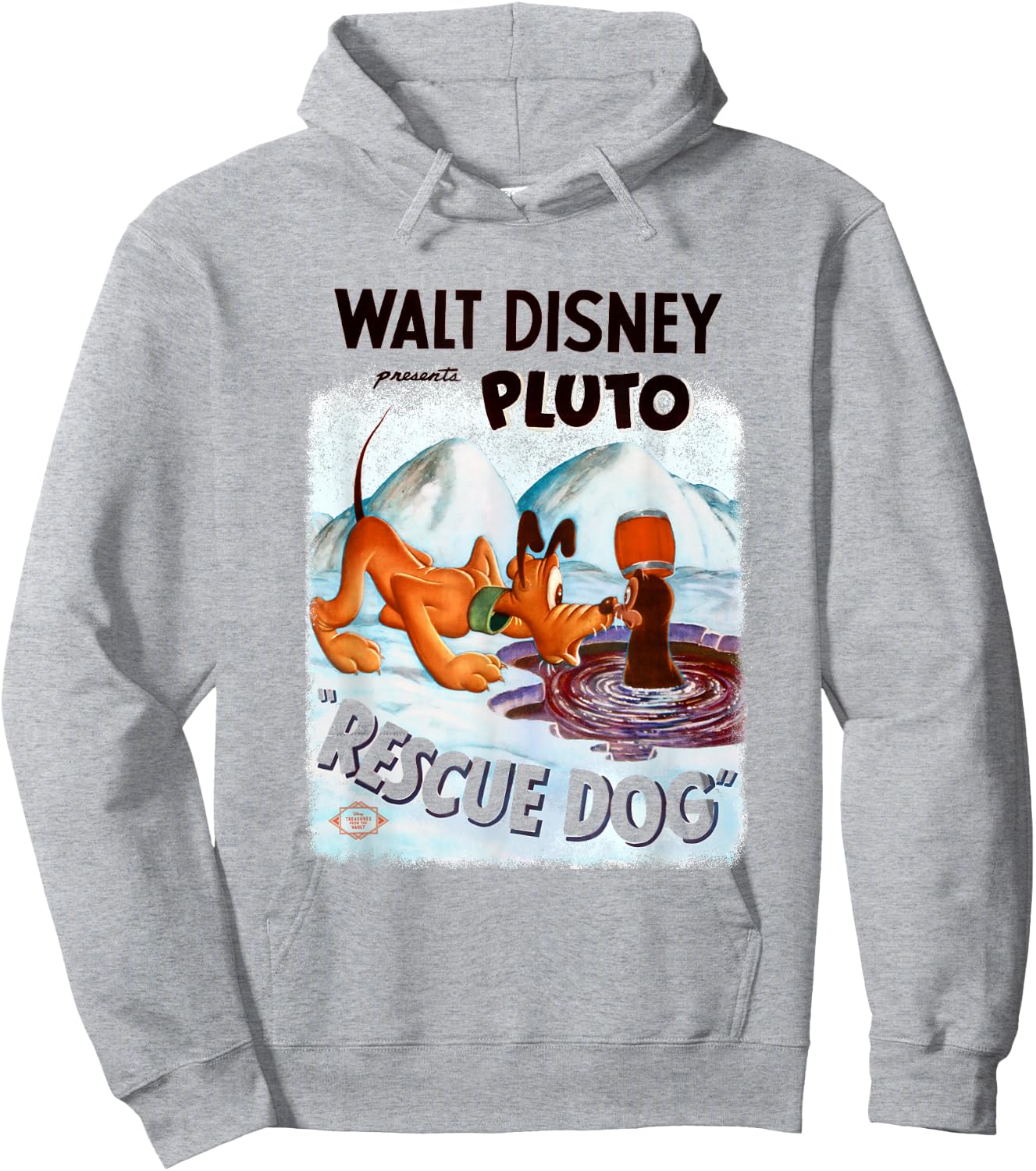 Disney Pluto Rescue Dog Salty the Seal Retro Vintage Classic Hoodie - Hoodie | Ash