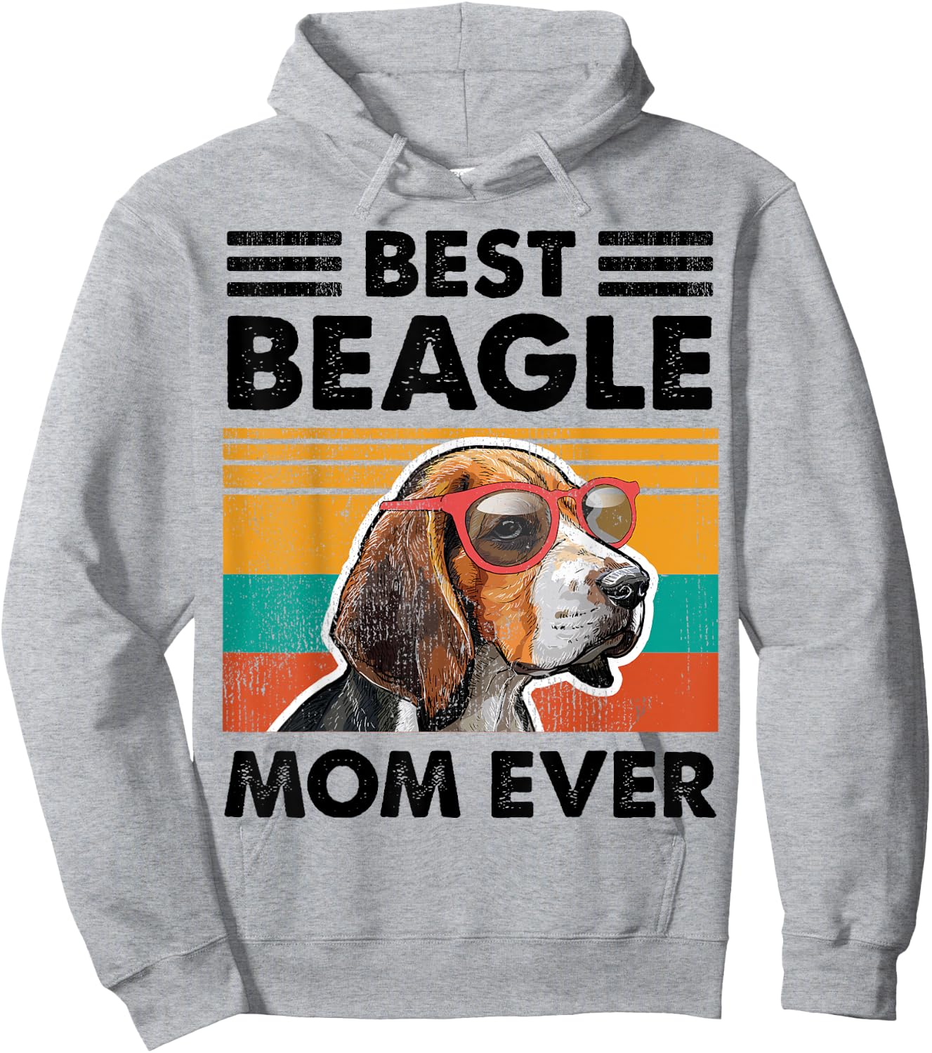 Best Beagle Mom Ever Dog Sunglasses Mother's Day Hoodie - Hoodie | Ash