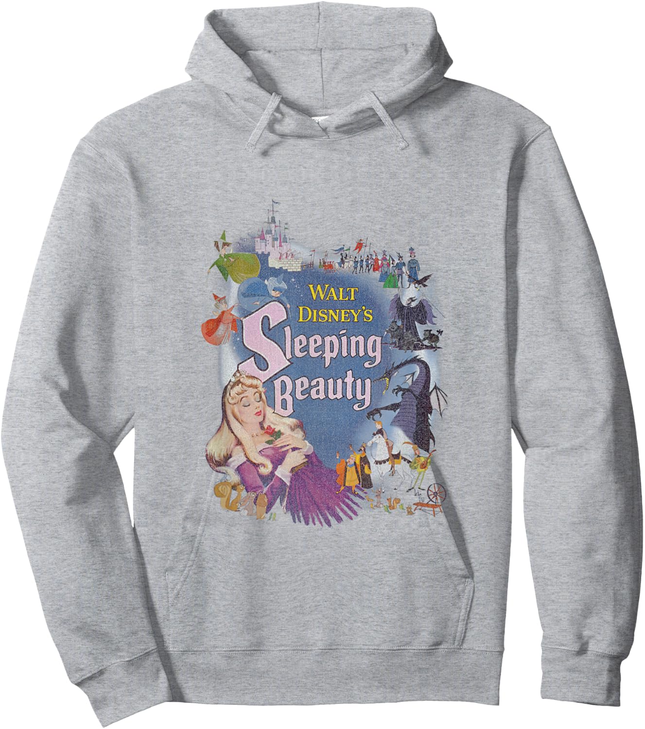Disney Sleeping Beauty Classic Icons Movie Poster Small Hoodie - Hoodie | Ash