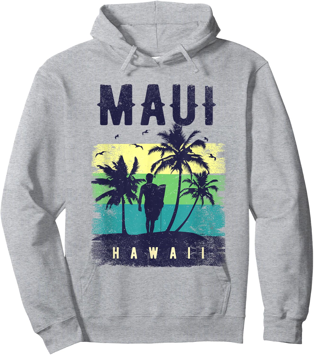 Maui Hawaii Shirt Herren Maui Surfer Damen Maui Hoodie - Hoodie | Ash