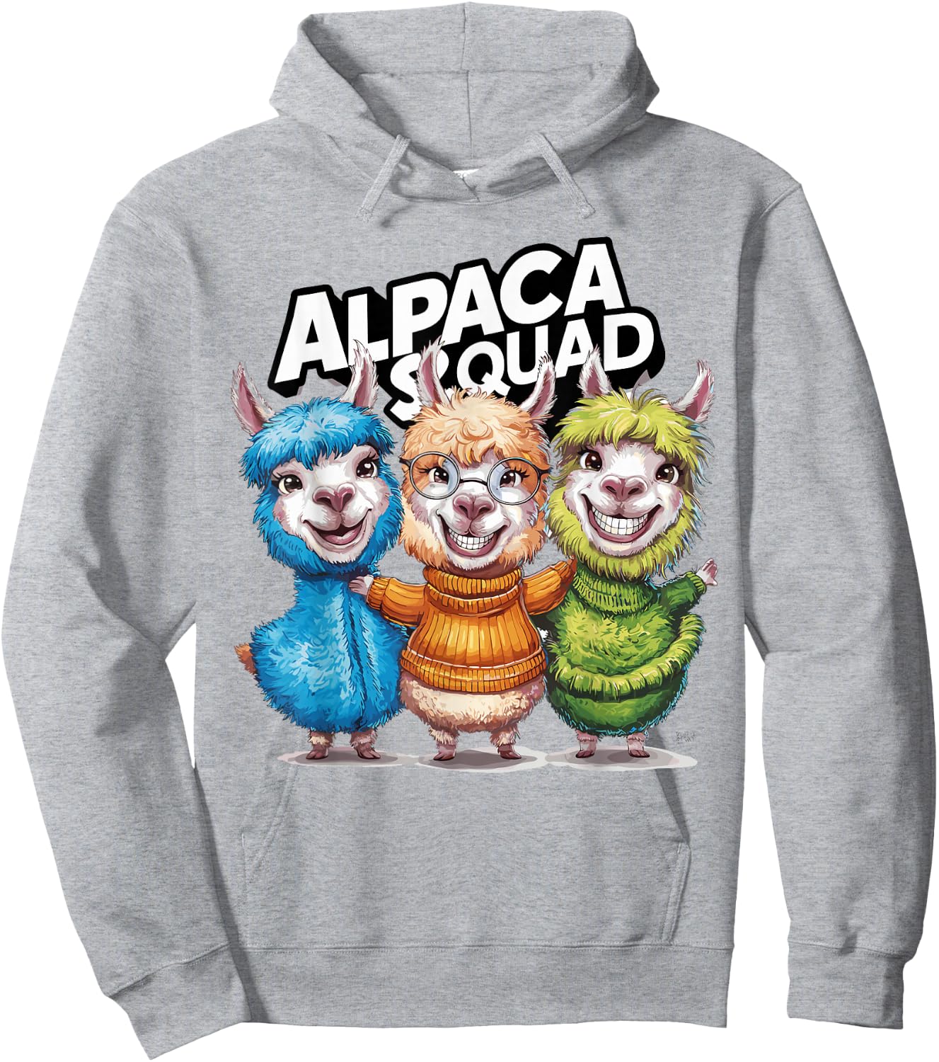 Alpaca Squad Design for Alpaca Lover Stuff | Kids Alpaca Hoodie - Hoodie | Ash