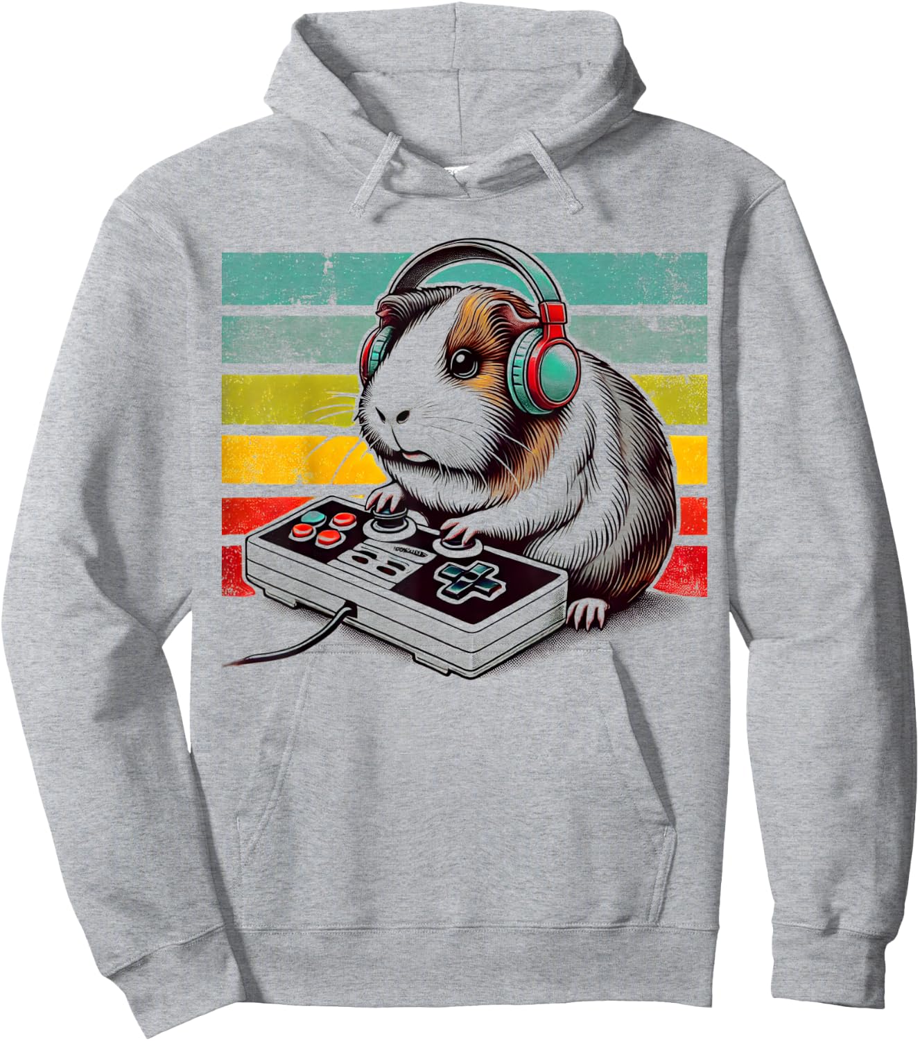 Guinea Pig Gamer - Video Gaming Animal Rodent Lover Hoodie - Hoodie | Ash