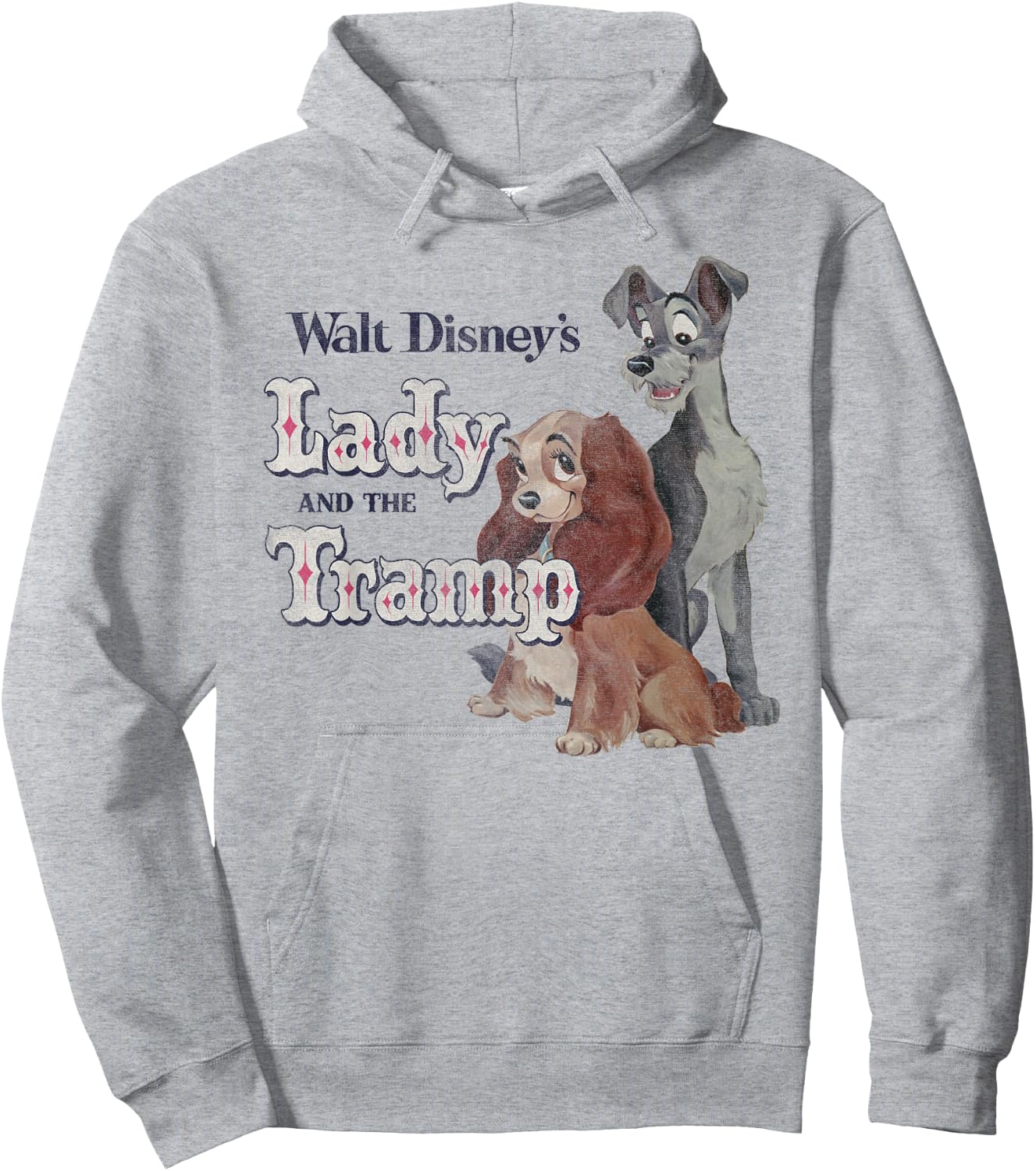 Disney Lady And The Tramp Classic Logo , white, S Hoodie - Hoodie | Ash